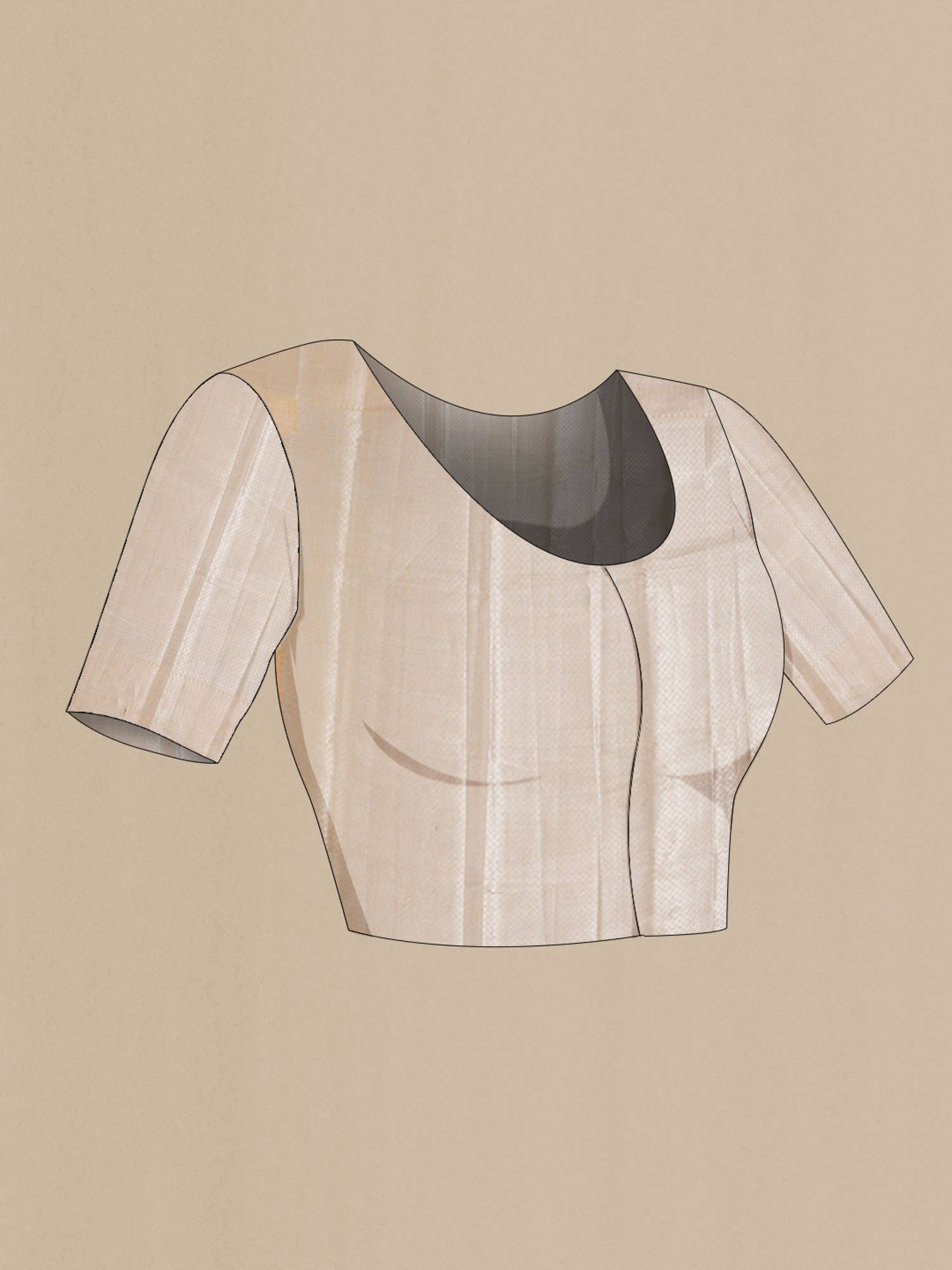 Orange Blended Linen Cotton Saree