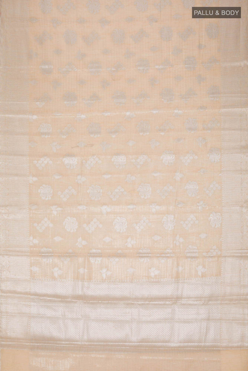 Orange Blended Linen Cotton Saree