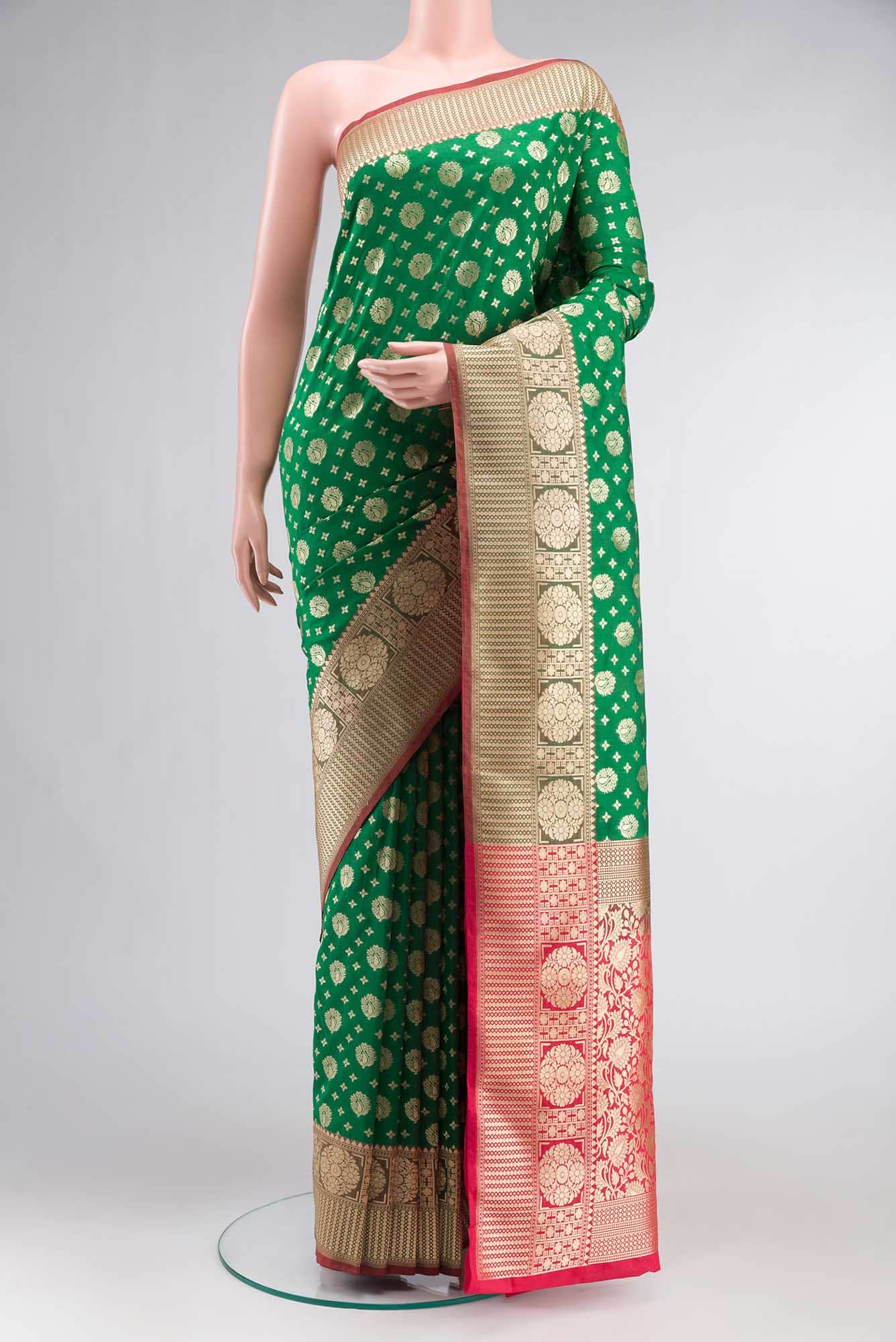 Green Blended Banarasi Saree