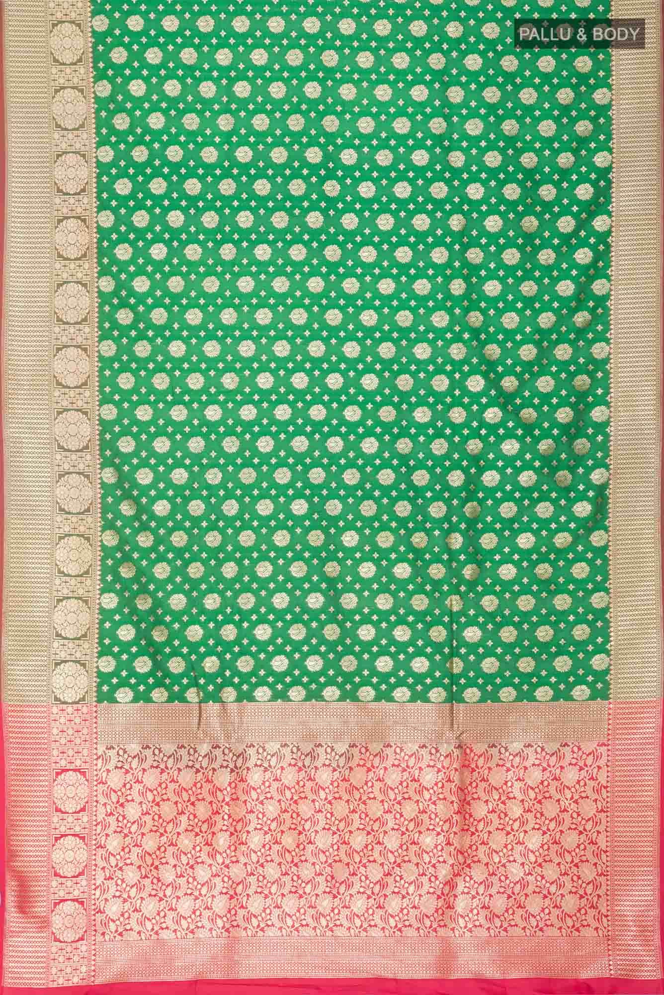 Green Blended Banarasi Saree