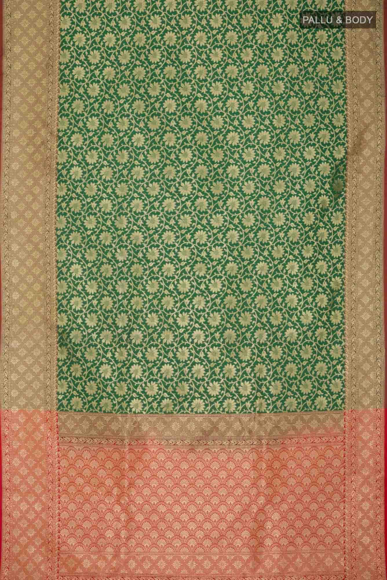 Green Blended Banarasi Saree