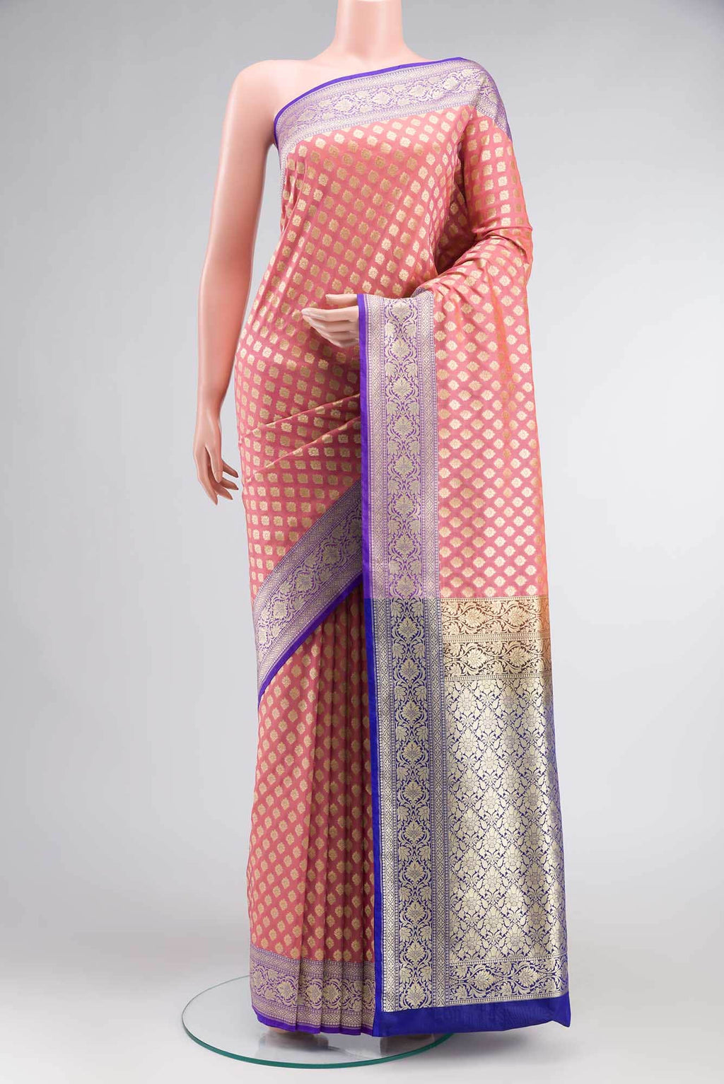 Pink Blended Banarasi Saree