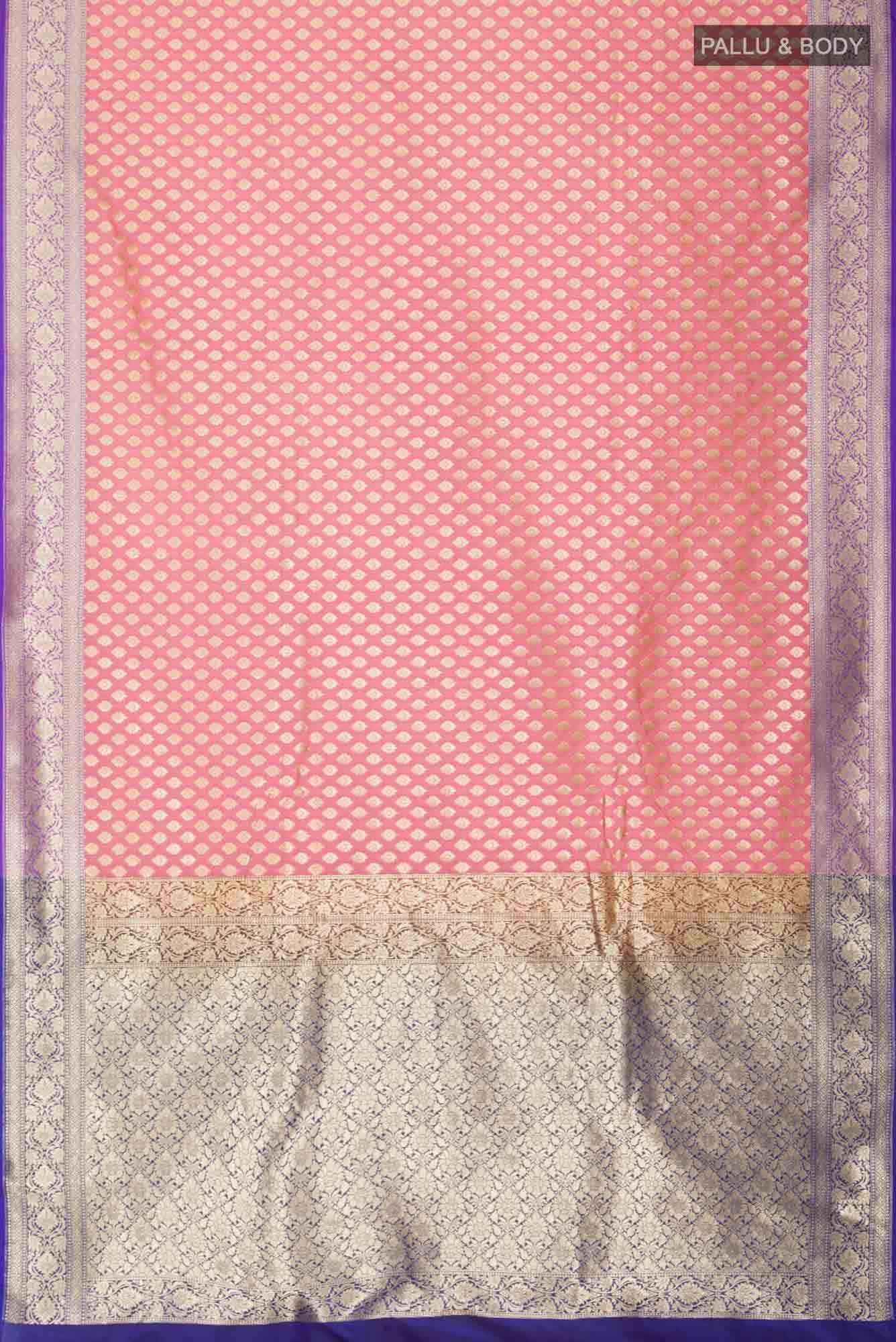 Pink Blended Banarasi Saree