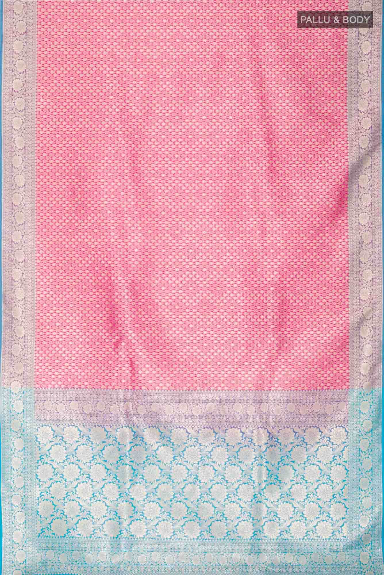 Pink Blended Banarasi Silk Saree