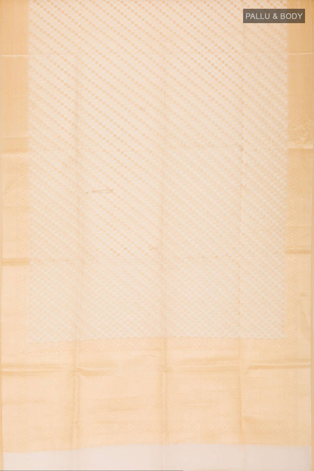 Beige Blended Kora Cotton Saree