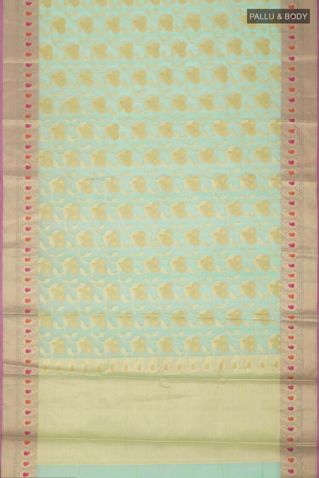 Green Blended Kota Cotton Saree