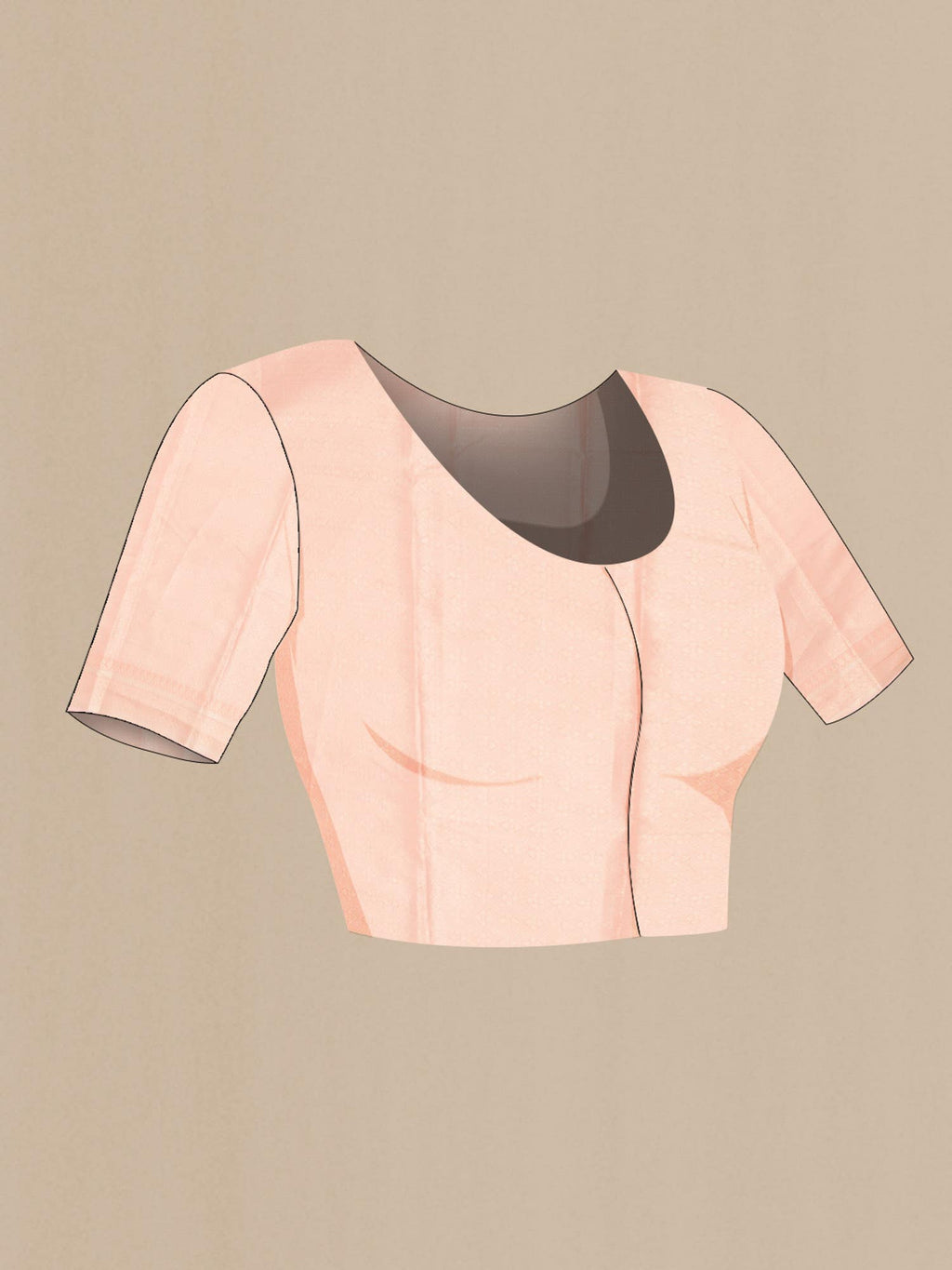 Peach Blended Kota Cotton Saree