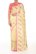 Nupur Sandal floral design saree from Chintz Collection, Designed by Nalli