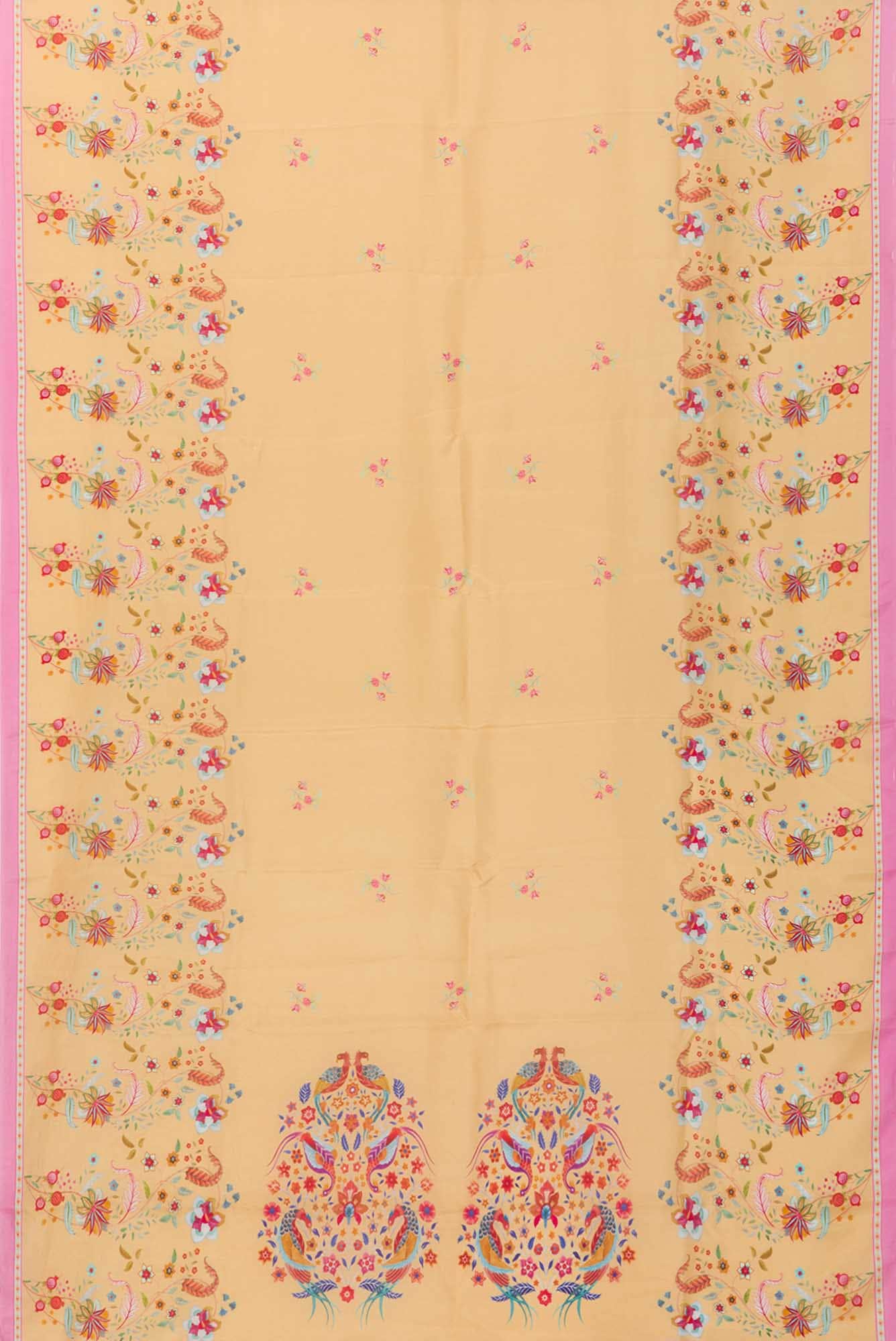 Nupur Sandal floral design saree from Chintz Collection, Designed by Nalli