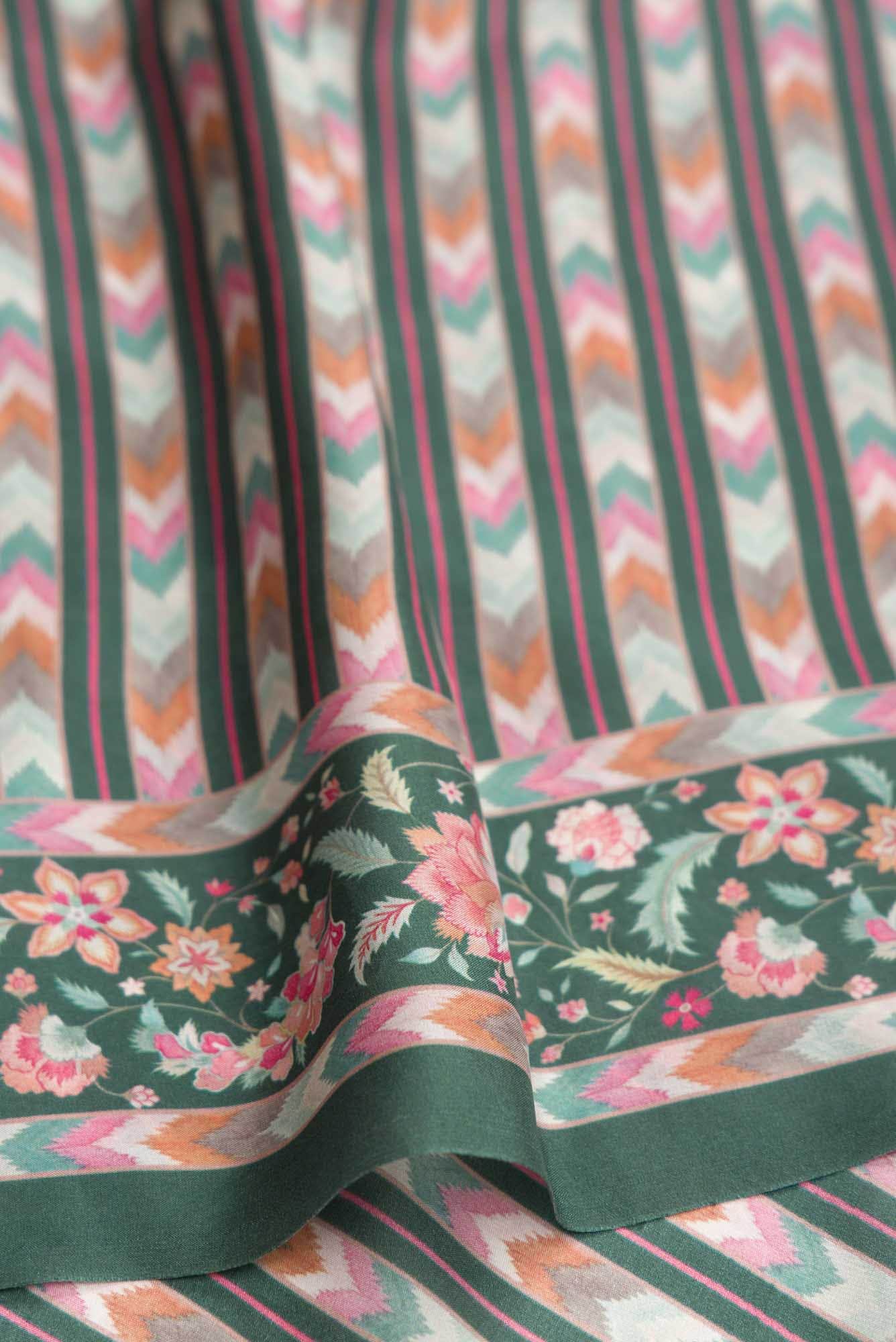 Taram yellow floral design saree from Chintz Collection, Designed by Nalli