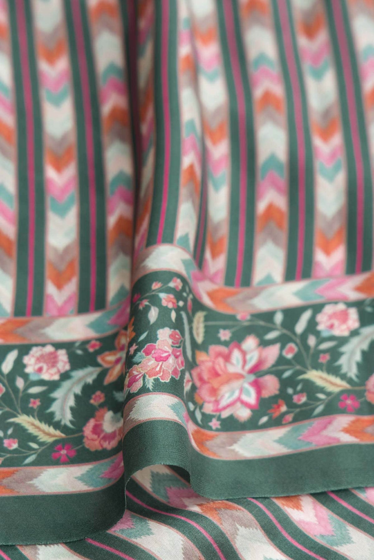 Taram Light Pink floral design saree from Chintz Collection, Designed by Nalli