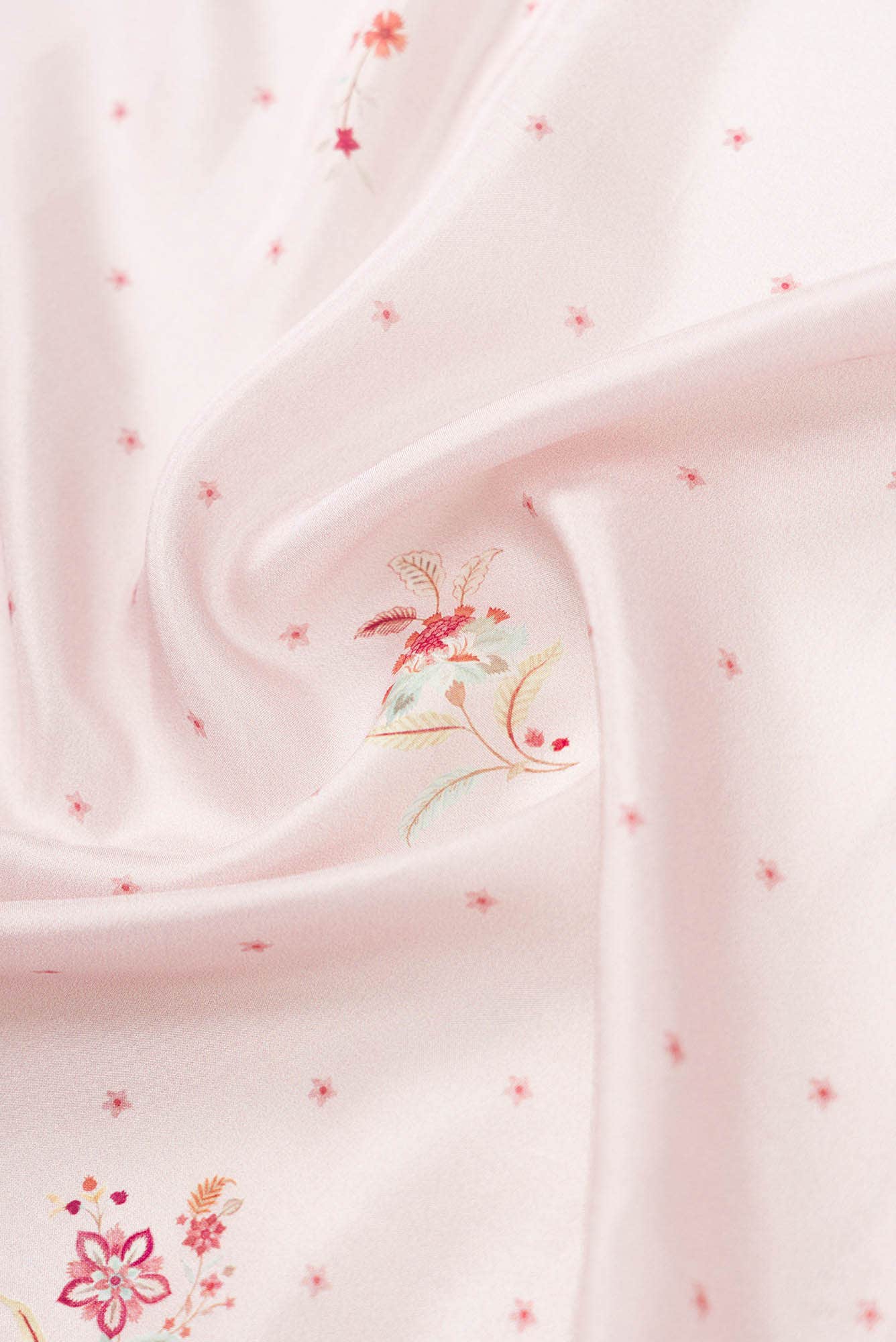 Taram Light Pink floral design saree from Chintz Collection, Designed by Nalli