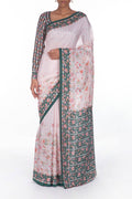Taram Light Pink floral design saree from Chintz Collection, Designed by Nalli