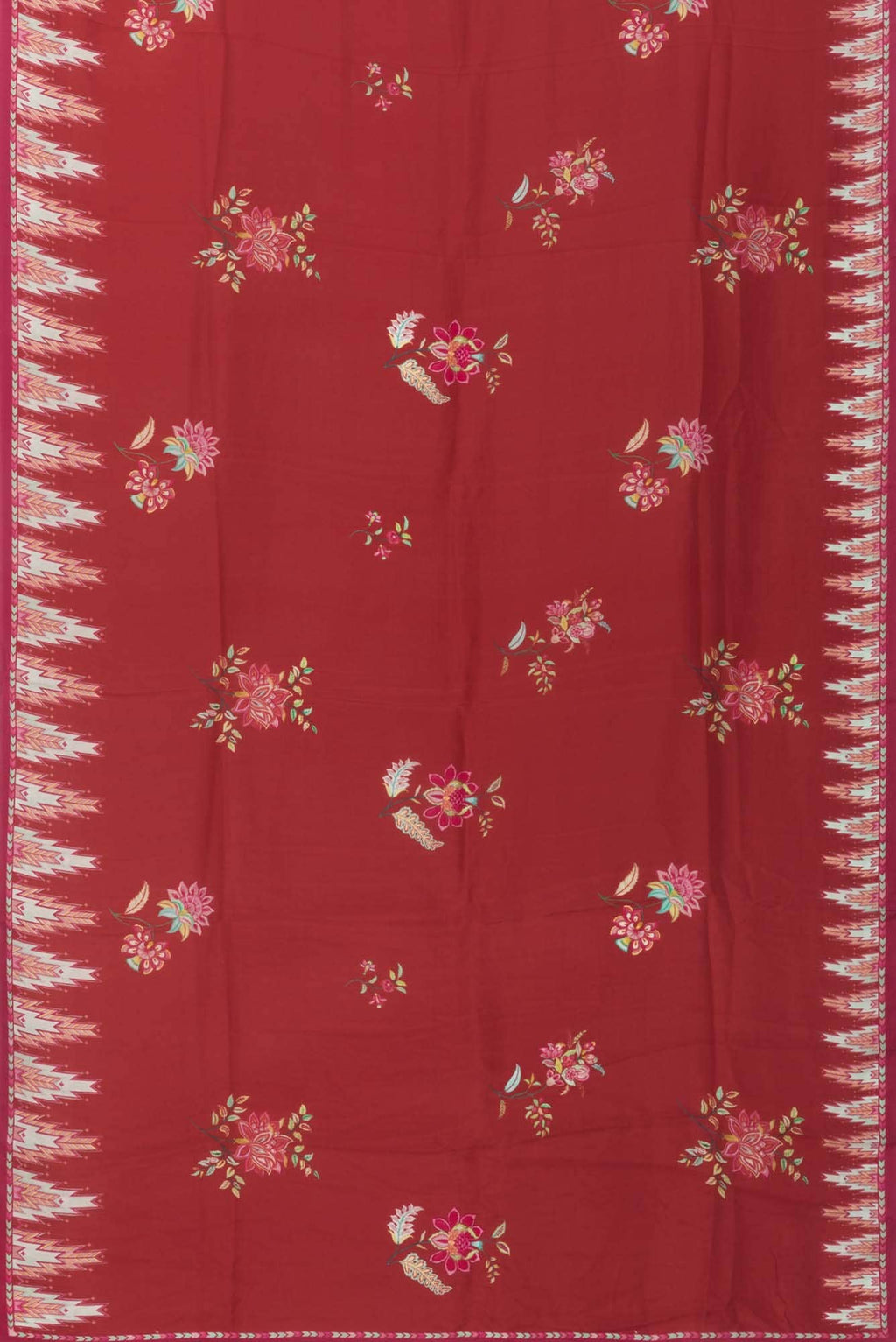 Sadhna Red floral design saree from Chintz Collection, Designed by Nalli