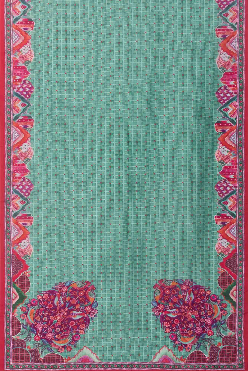 Tila Sea green floral design saree from Chintz Collection, Designed by Nalli