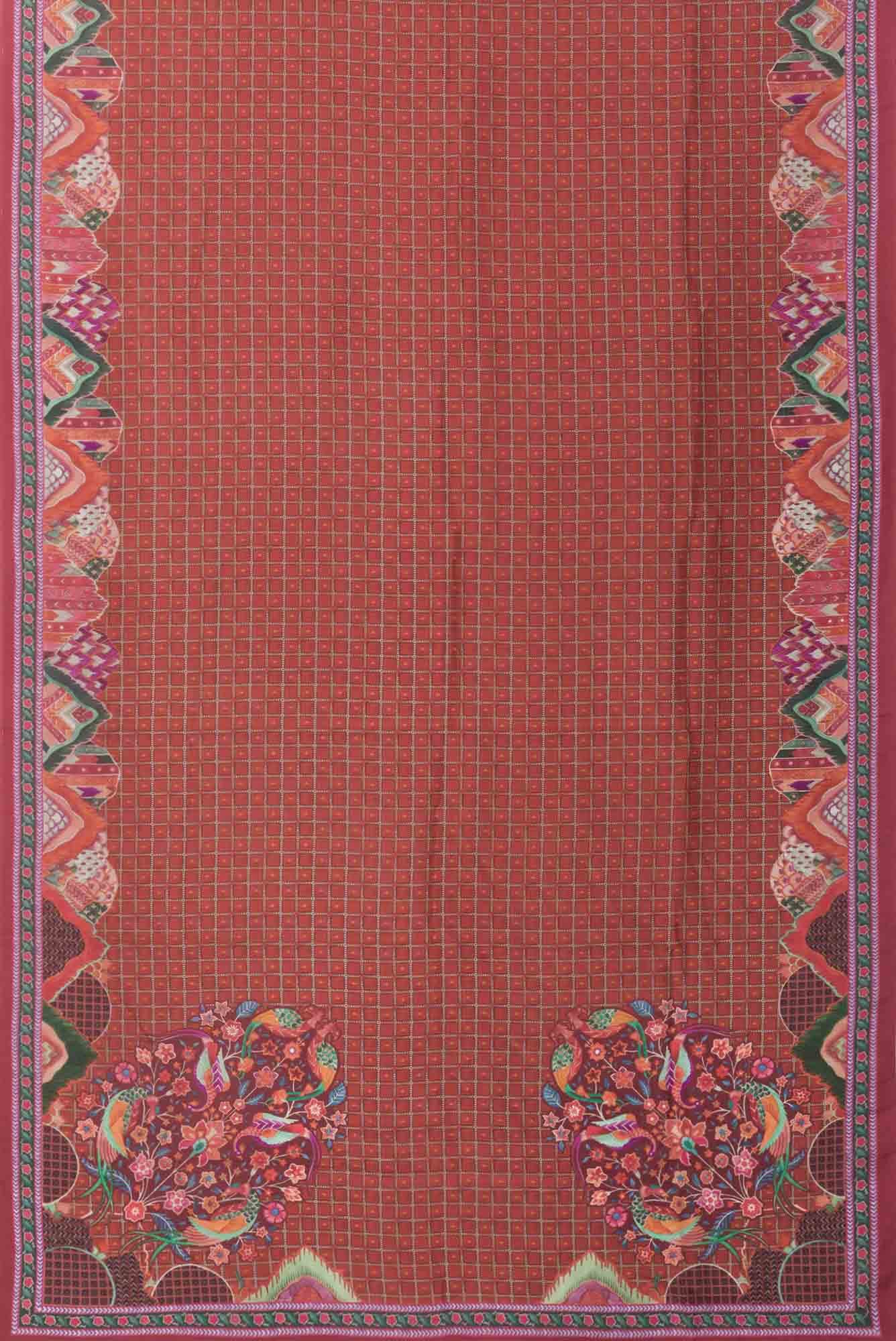 Tila orange floral design saree from Chintz Collection, Designed by Nalli