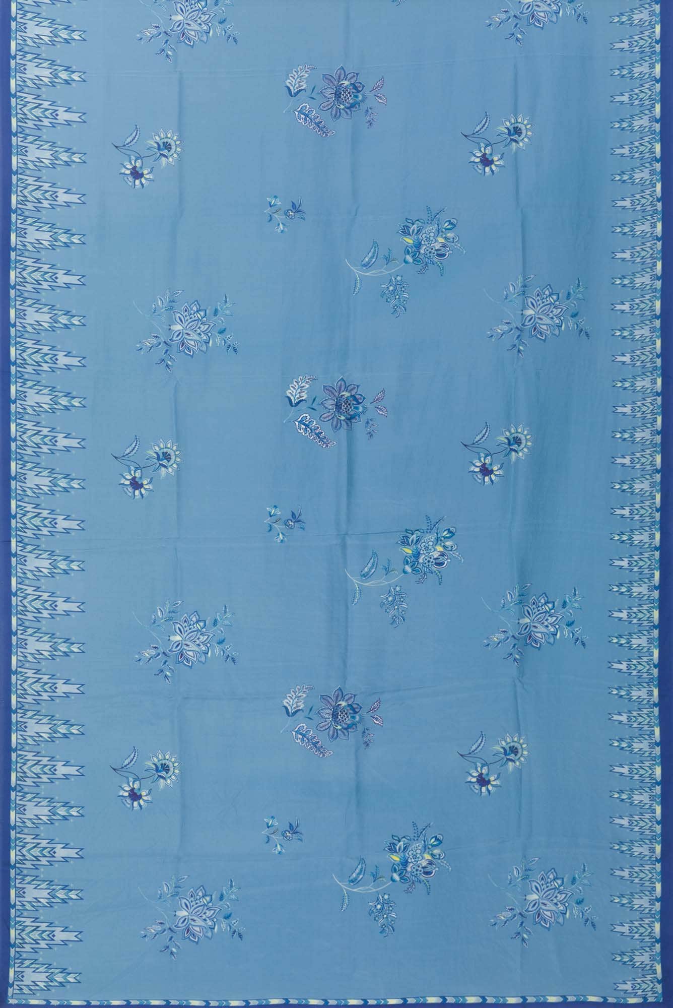 Sadhna Blue floral design saree from Chintz Collection, Designed by Nalli