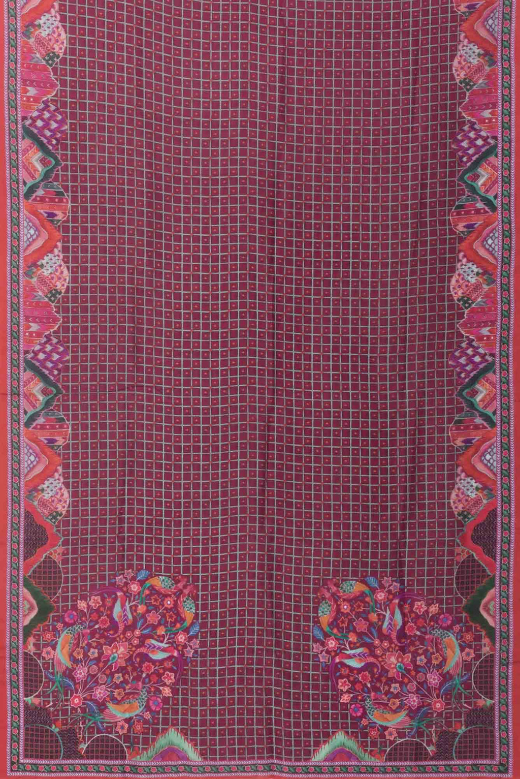 Tila Brown floral design saree from Chintz Collection, Designed by Nalli