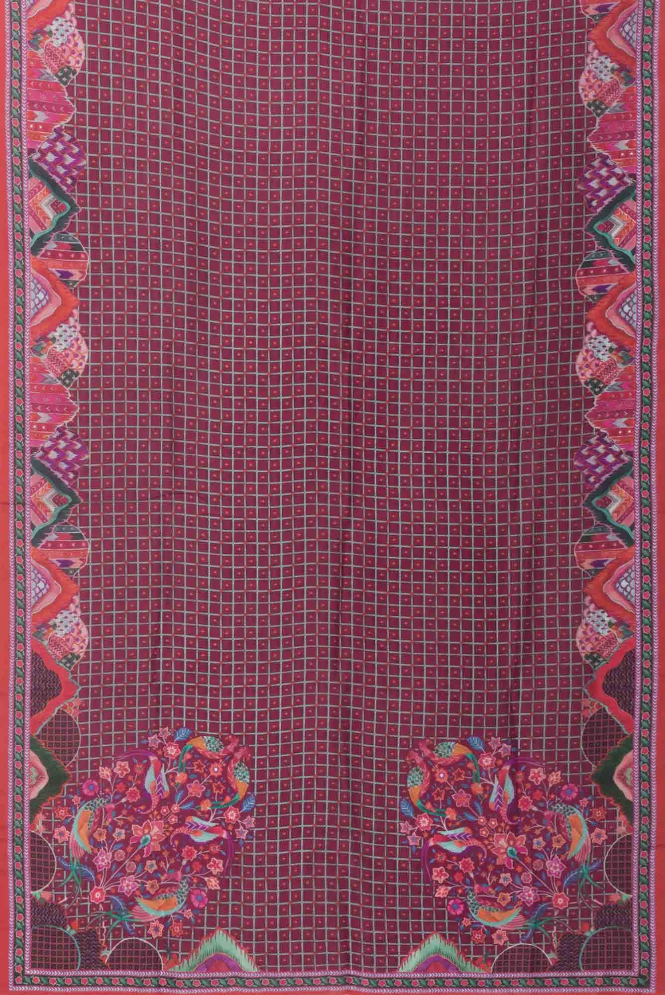 Tila Brown floral design saree from Chintz Collection, Designed by Nalli