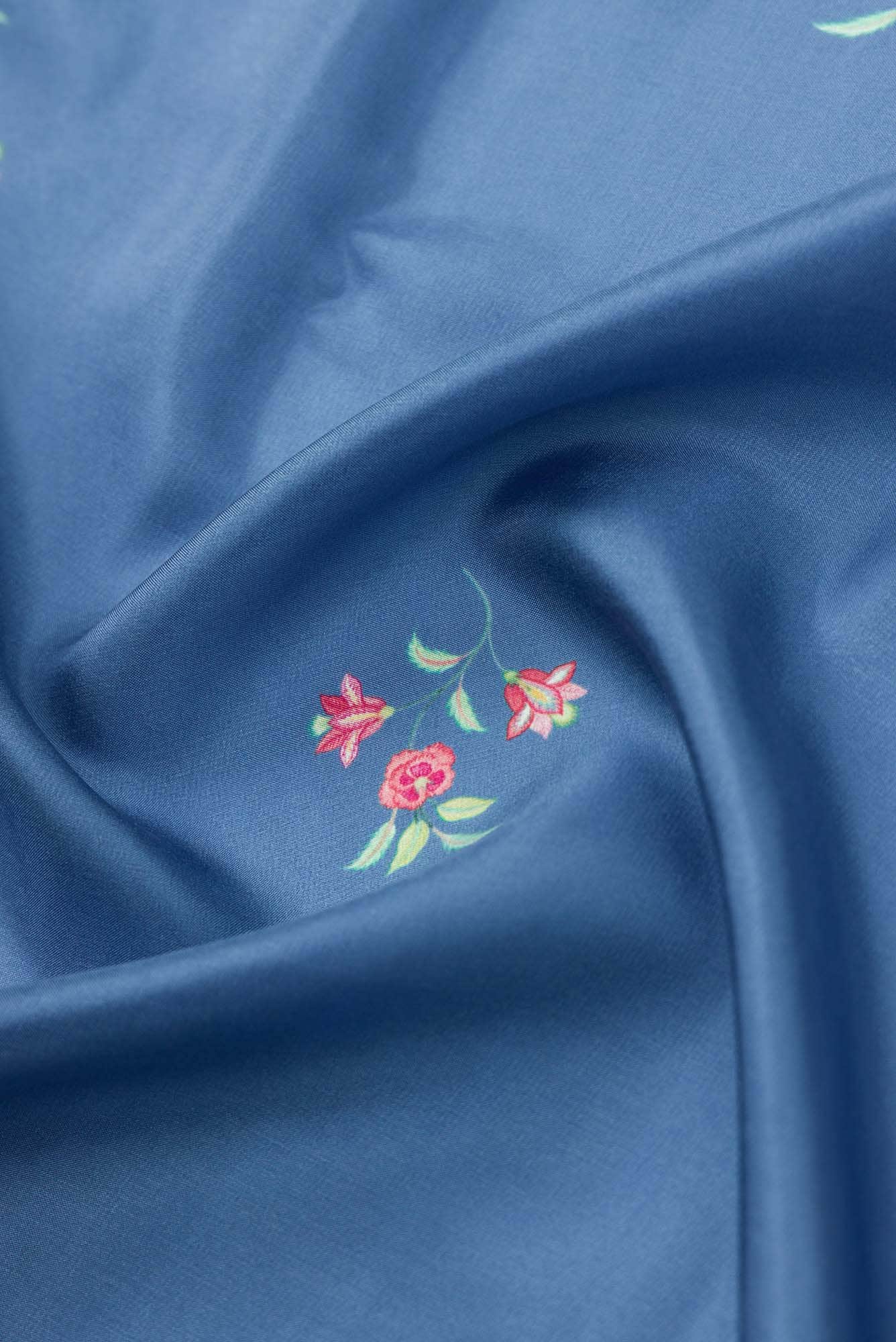 Nupur Blue floral design saree from Chintz Collection, Designed by Nalli