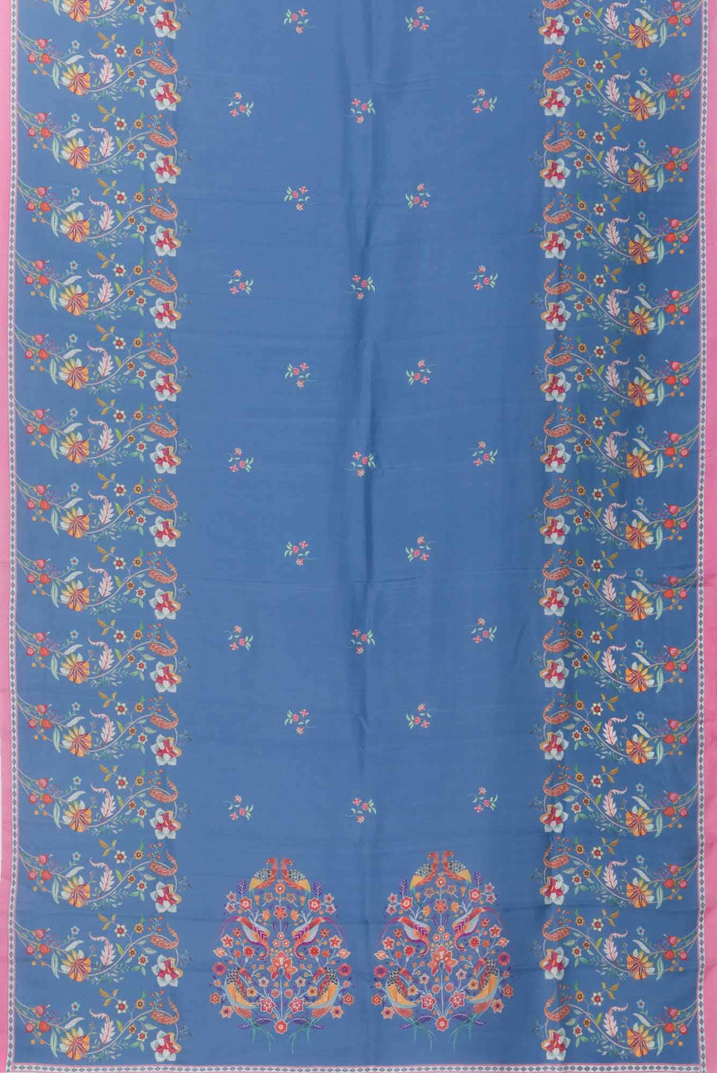 Nupur Blue floral design saree from Chintz Collection, Designed by Nalli