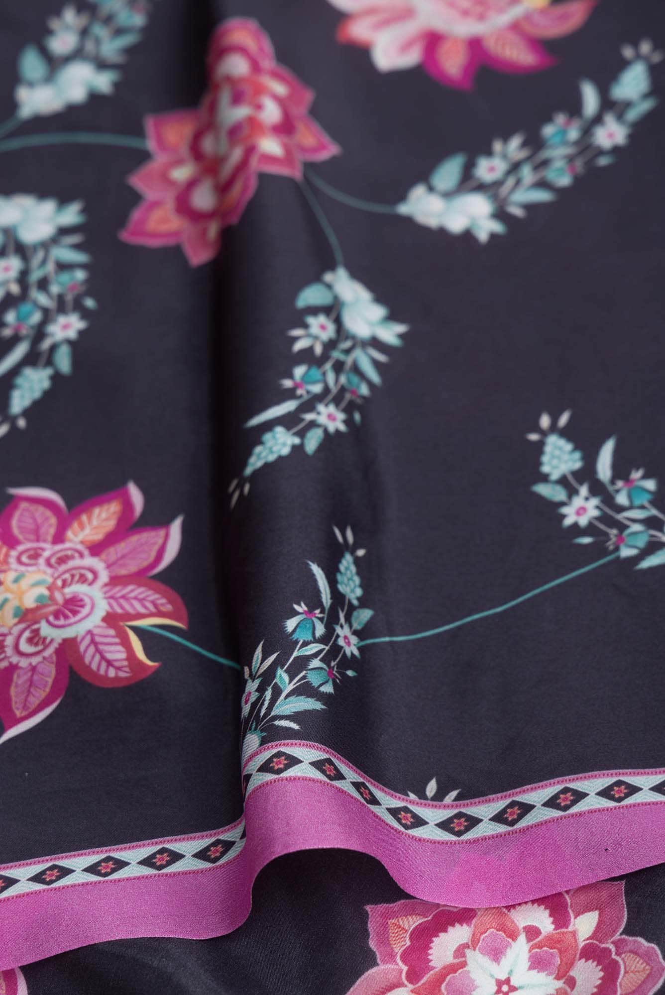 Nupur Maroon floral design saree from Chintz Collection, Designed by Nalli