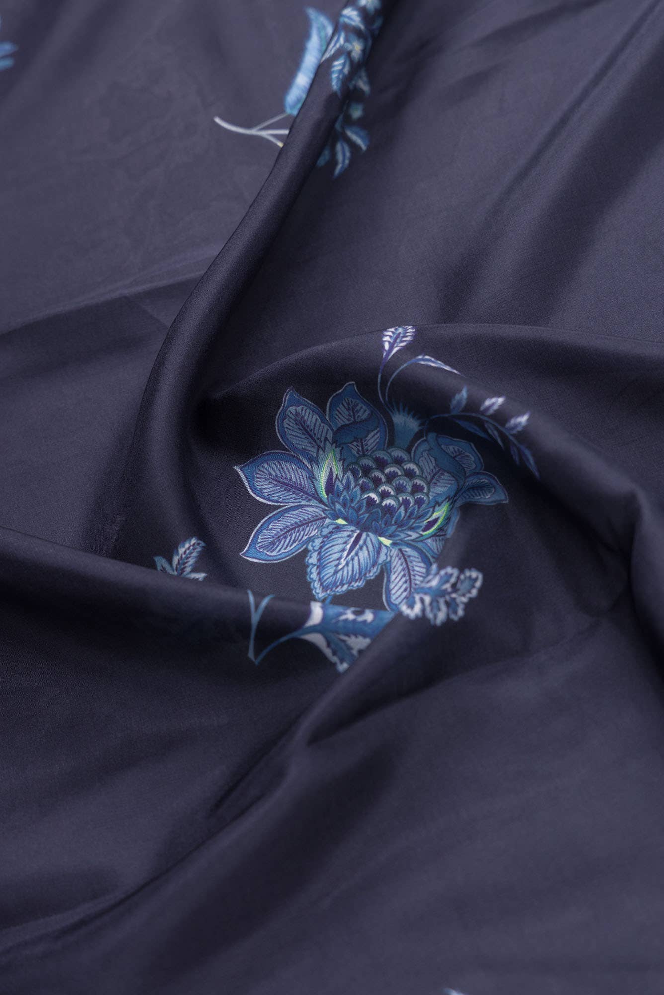 Sadhna Navy Blue floral design saree from Chintz Collection, Designed by Nalli