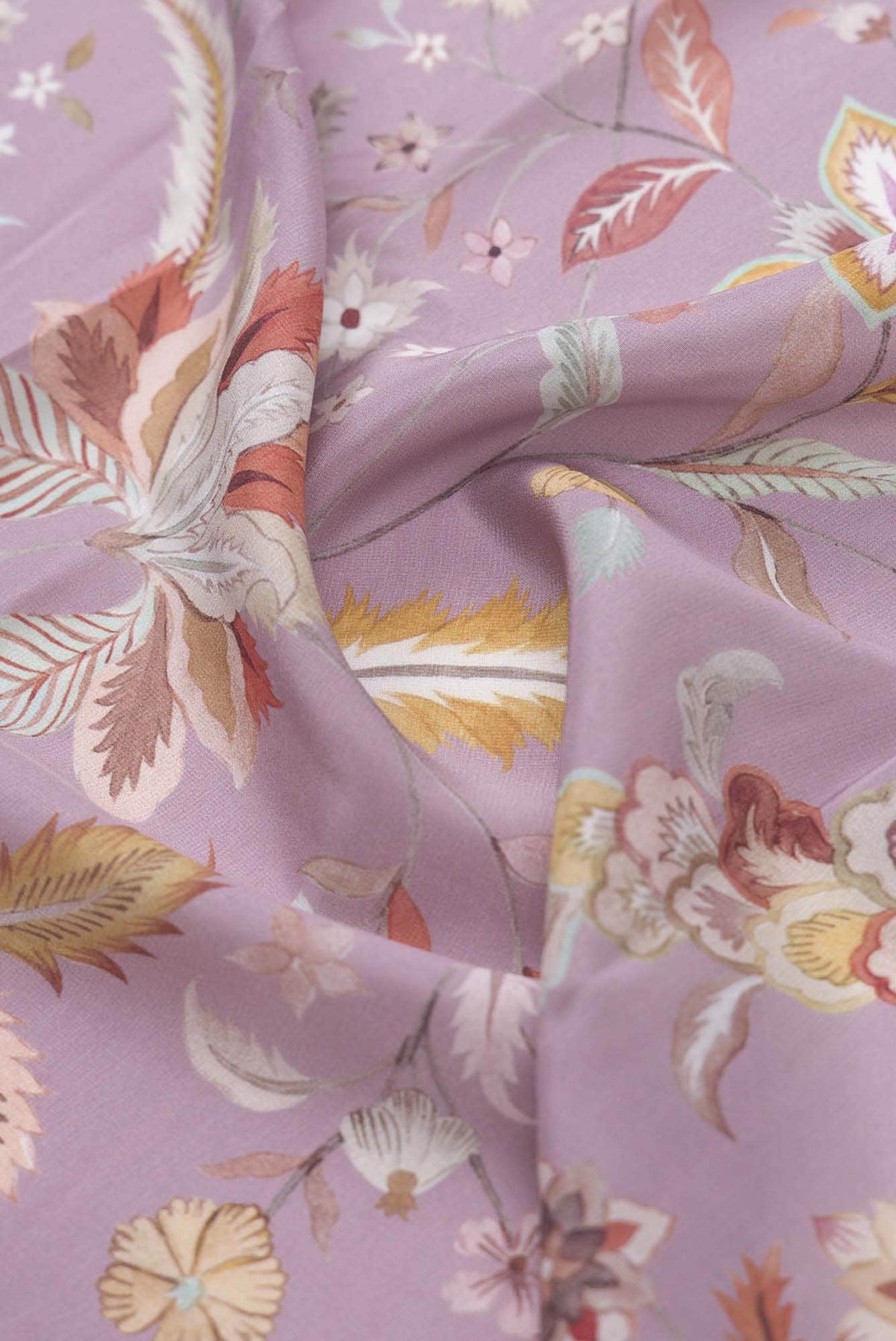 Bagicha Mauve floral design saree from Chintz Collection, Designed by Nalli