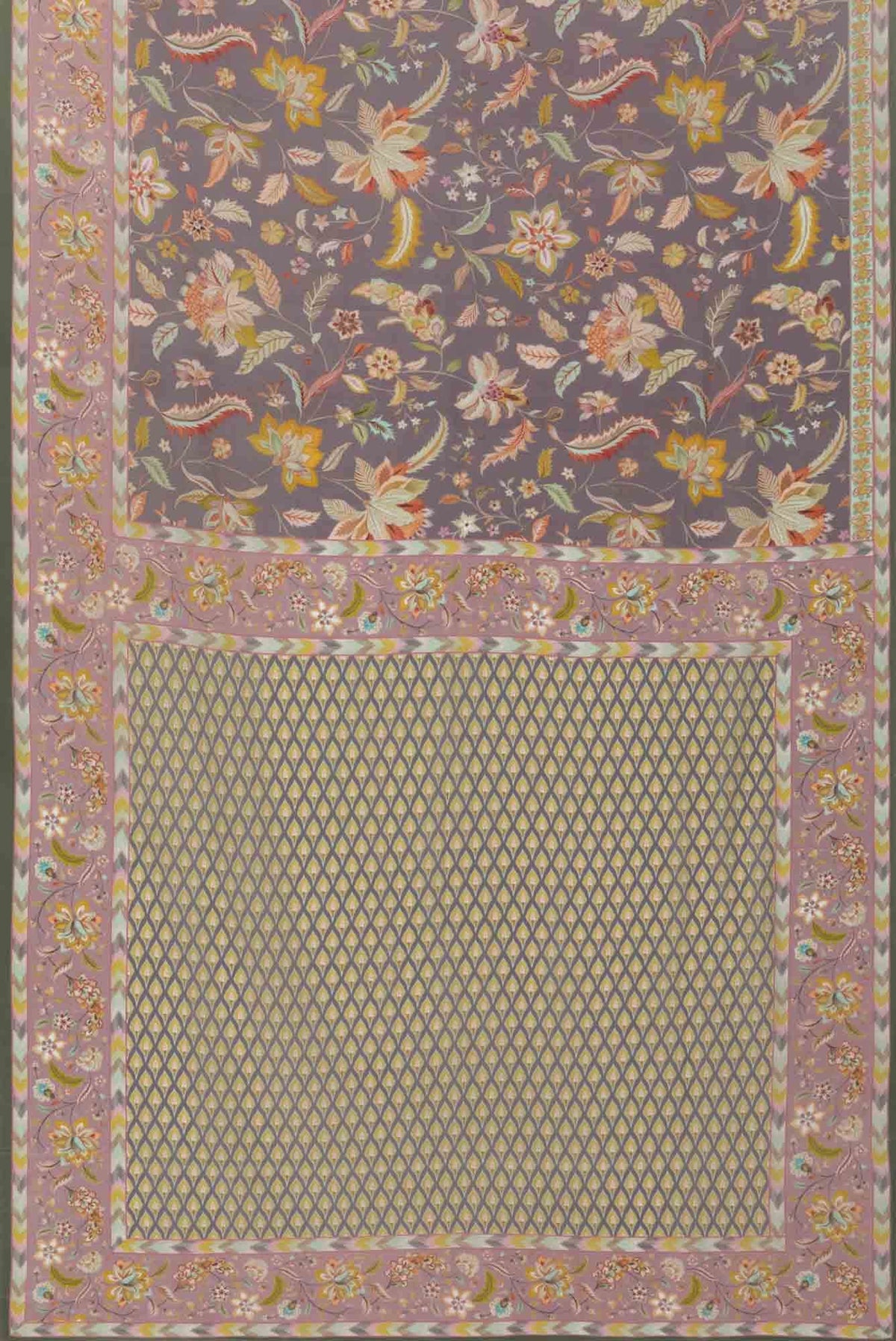 Bagicha Grey floral design saree from Chintz Collection, Designed by Nalli