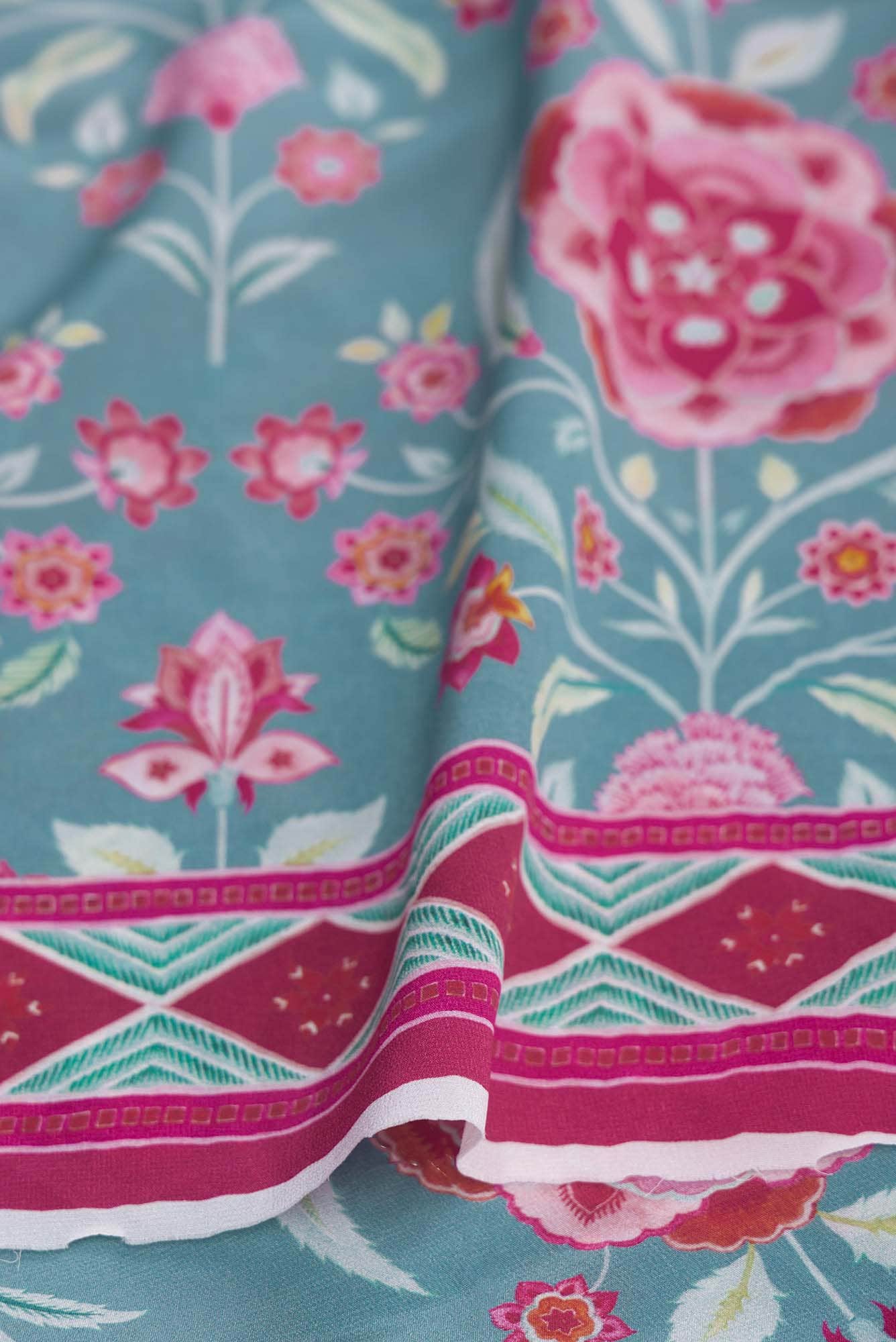 Lata Off White floral design saree from Chintz Collection, Designed by Nalli