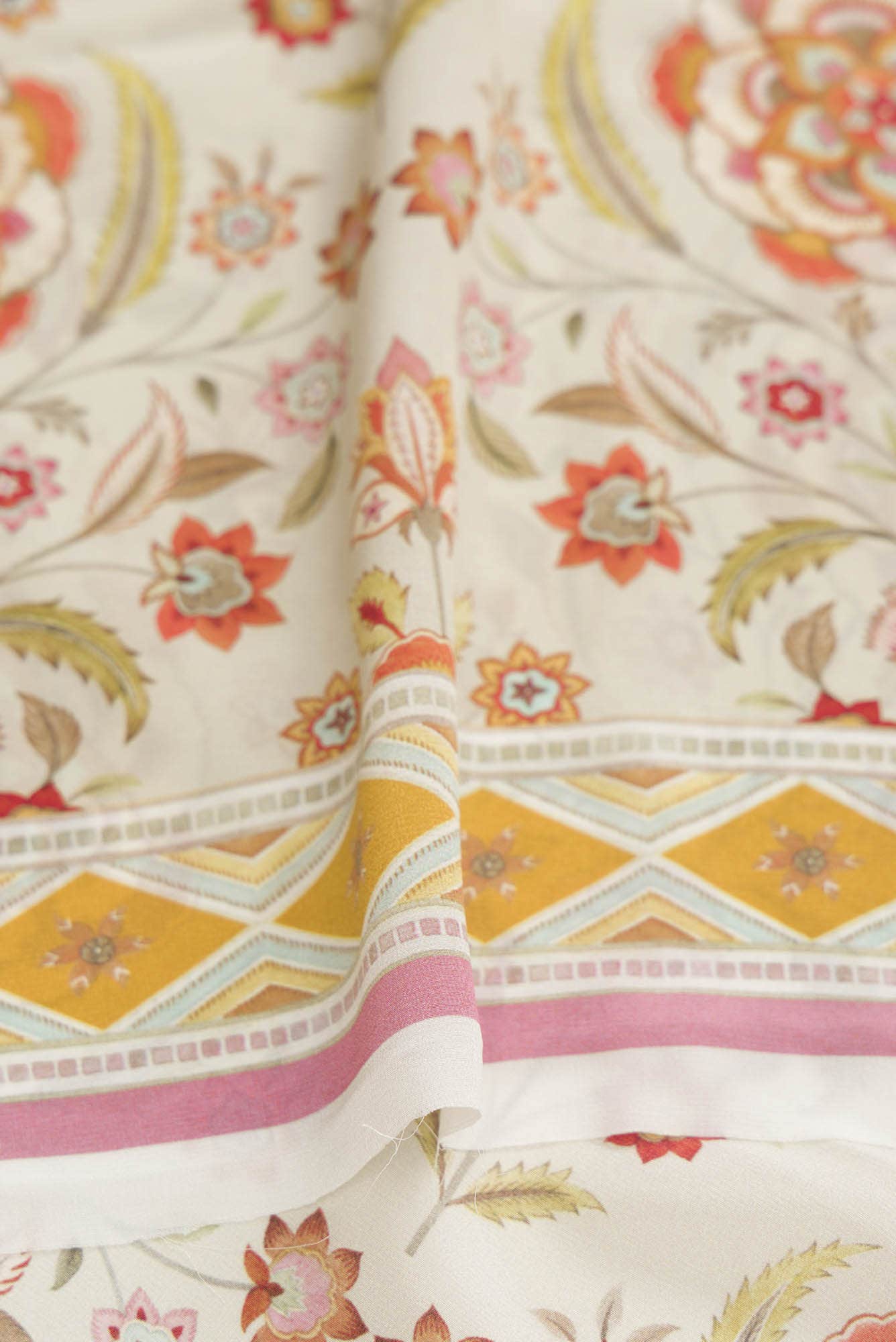 Lata Yellow floral design saree from Chintz Collection, Designed by Nalli