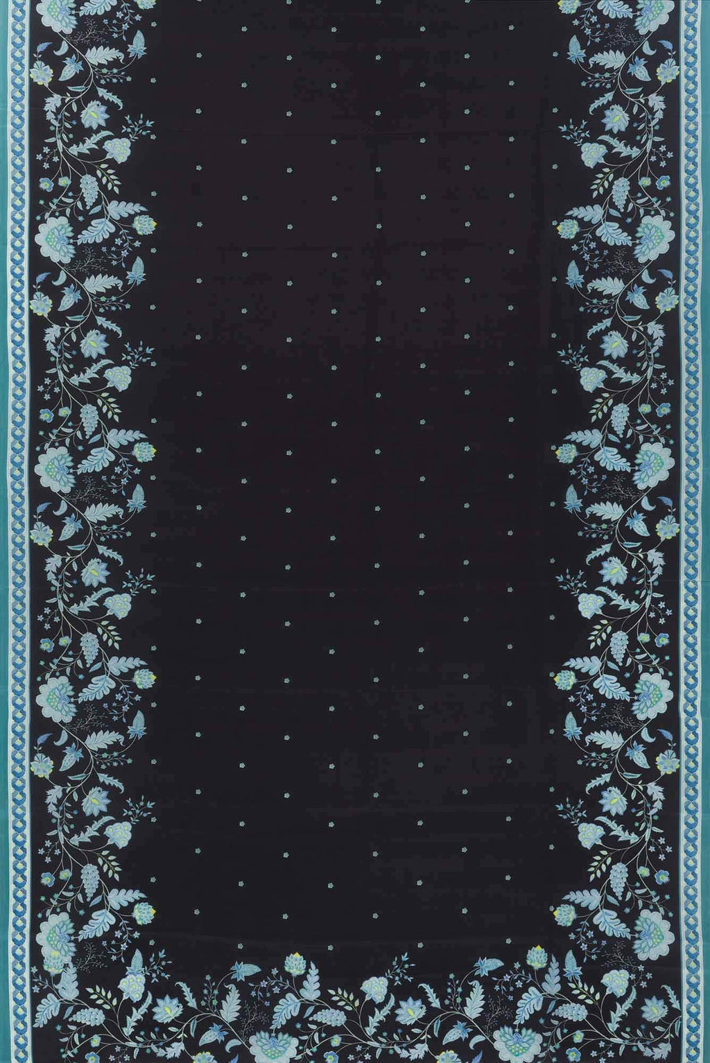 Chandni Black floral design saree from Chintz Collection, Designed by Nalli