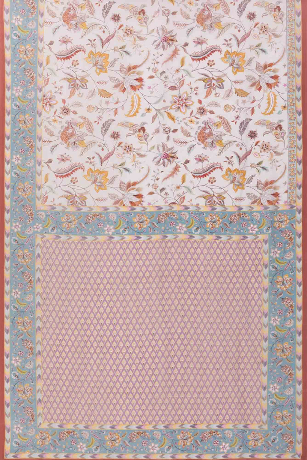 Bagicha Cream floral design saree from Chintz Collection, Designed by Nalli