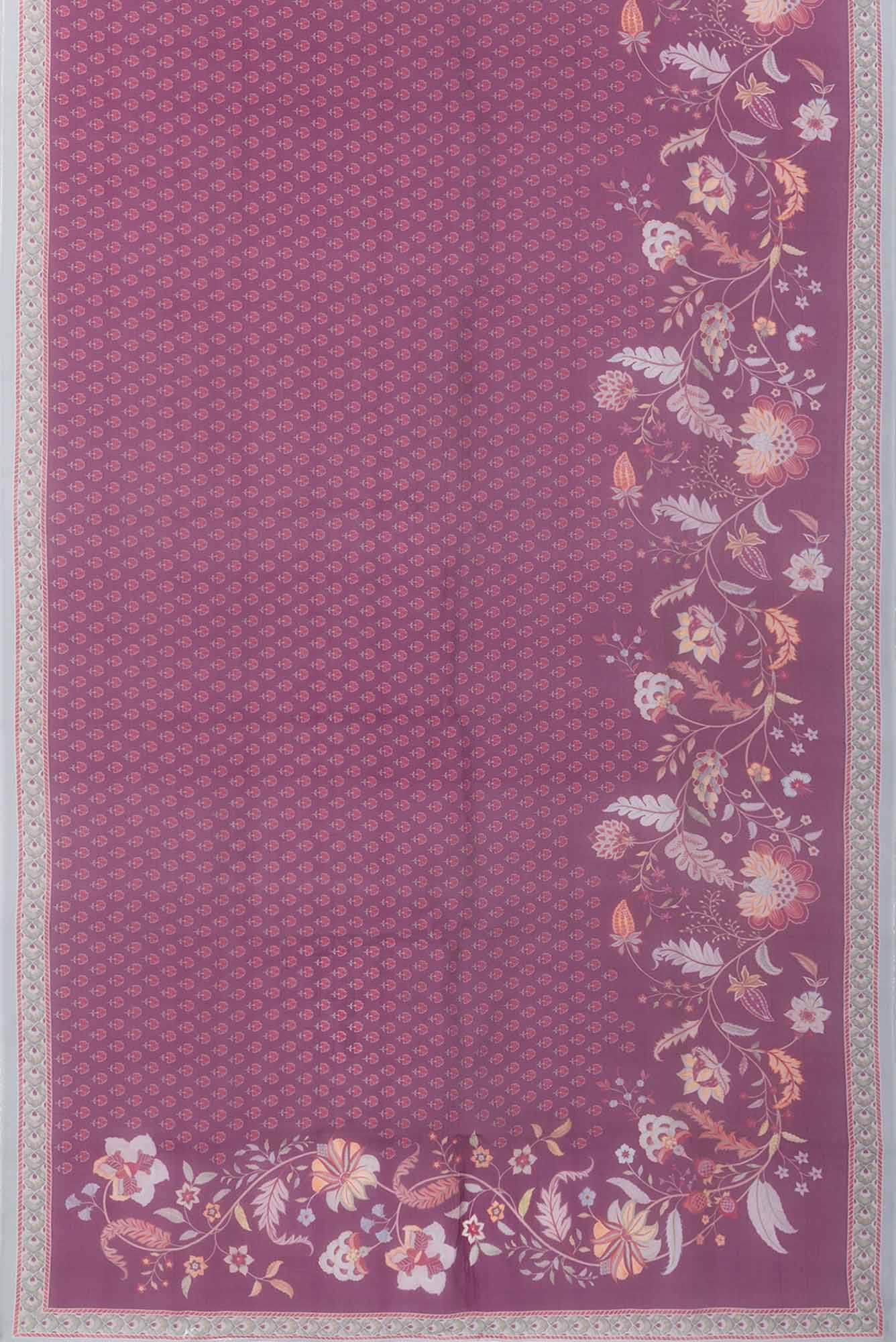 Pushpavalli Purple floral design saree from Chintz Collection, Designed by Nalli