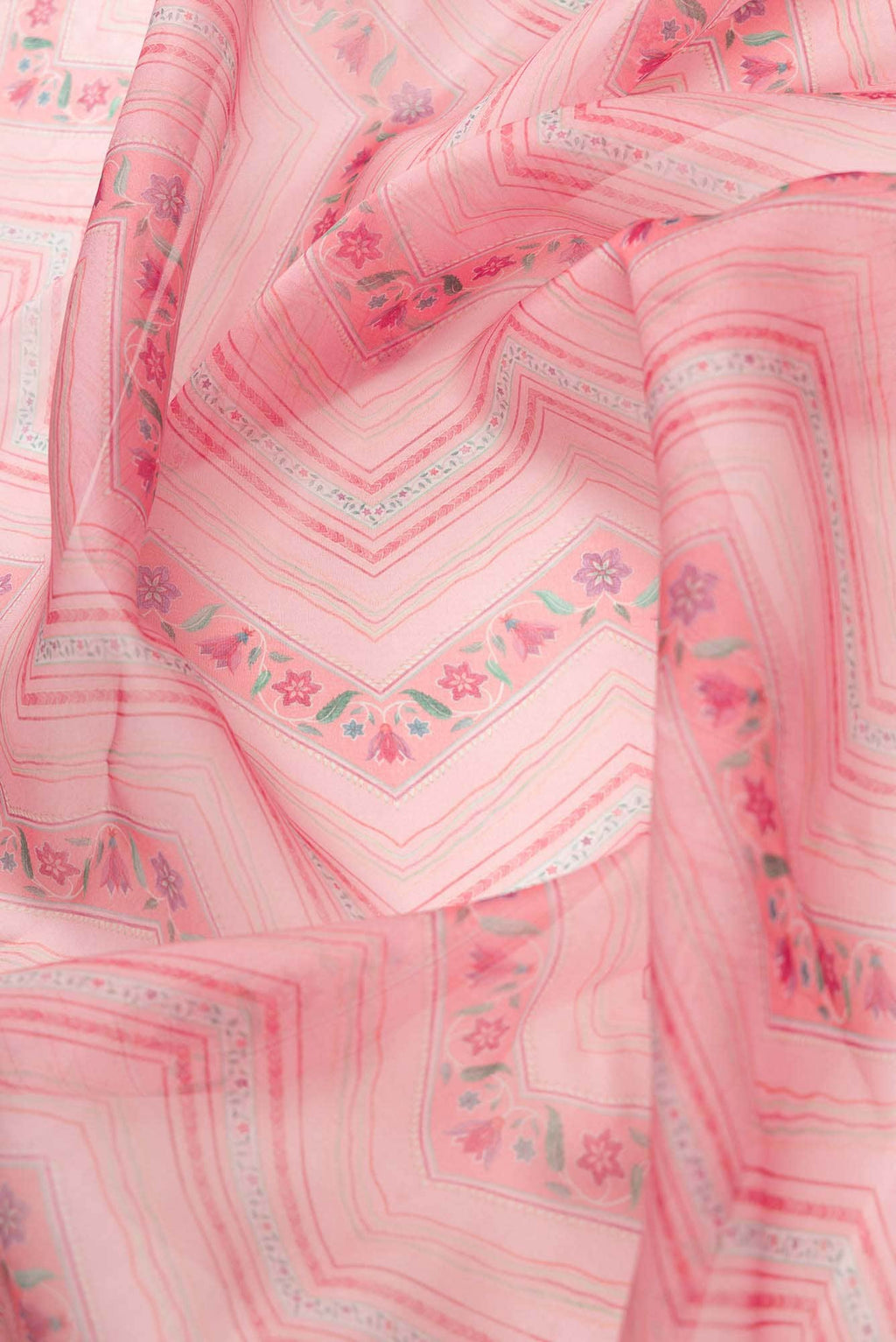 Leher Pink floral design saree from Chintz Collection, Designed by Nalli