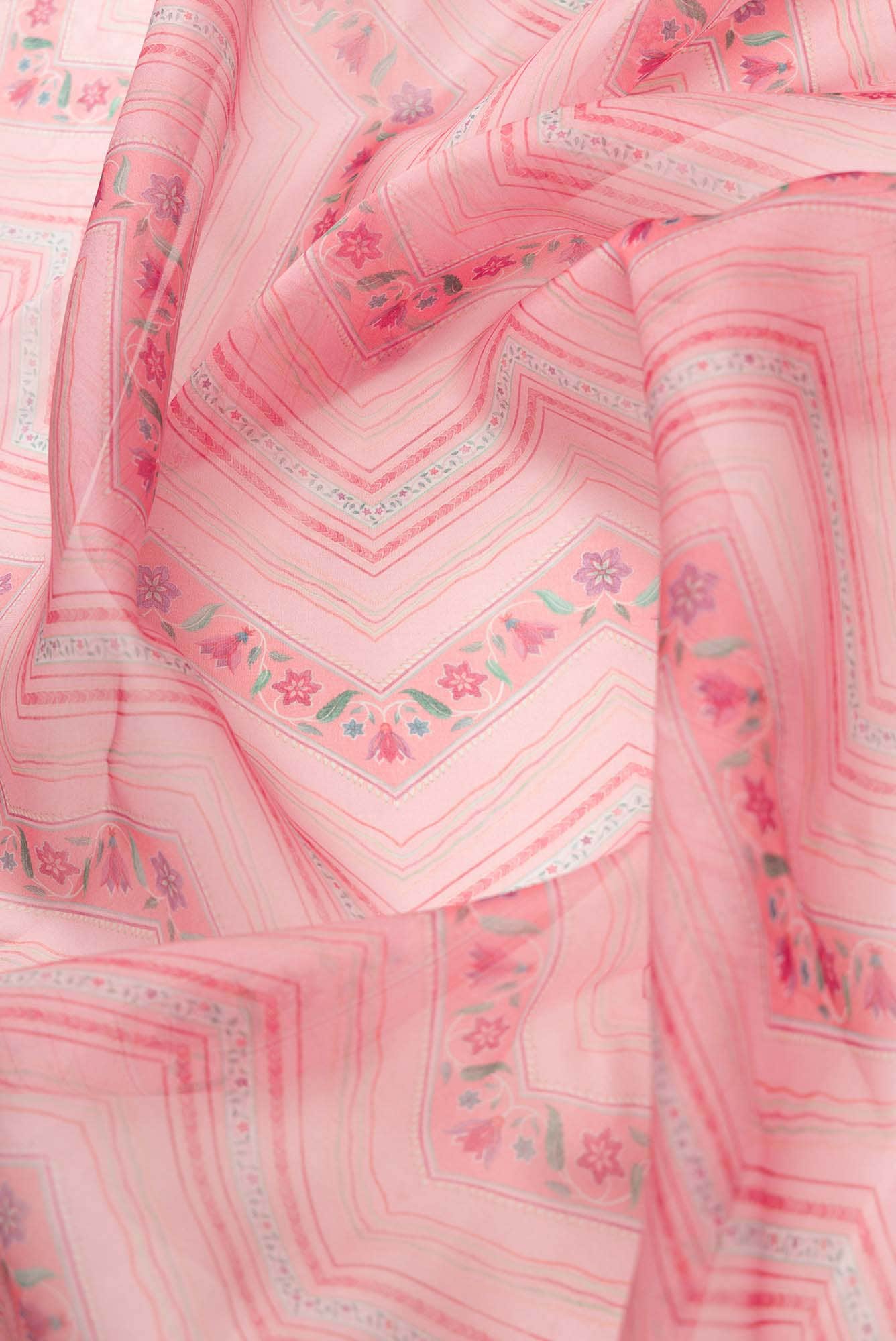 Leher Pink floral design saree from Chintz Collection, Designed by Nalli
