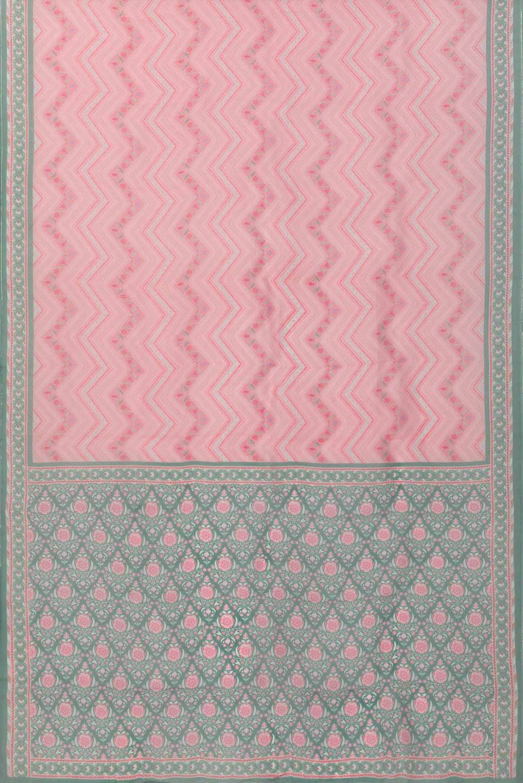 Leher Pink floral design saree from Chintz Collection, Designed by Nalli