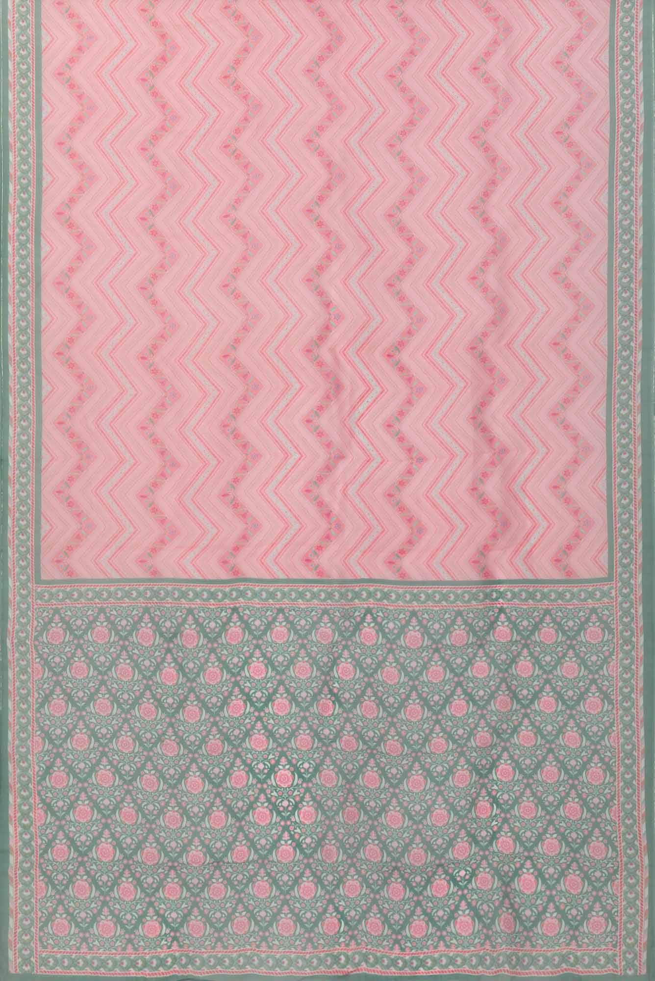 Leher Pink floral design saree from Chintz Collection, Designed by Nalli
