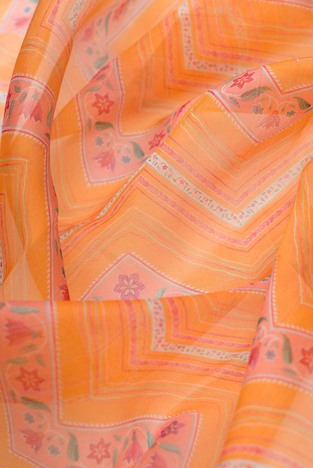 Leher yellow floral design saree from Chintz Collection, Designed by Nalli