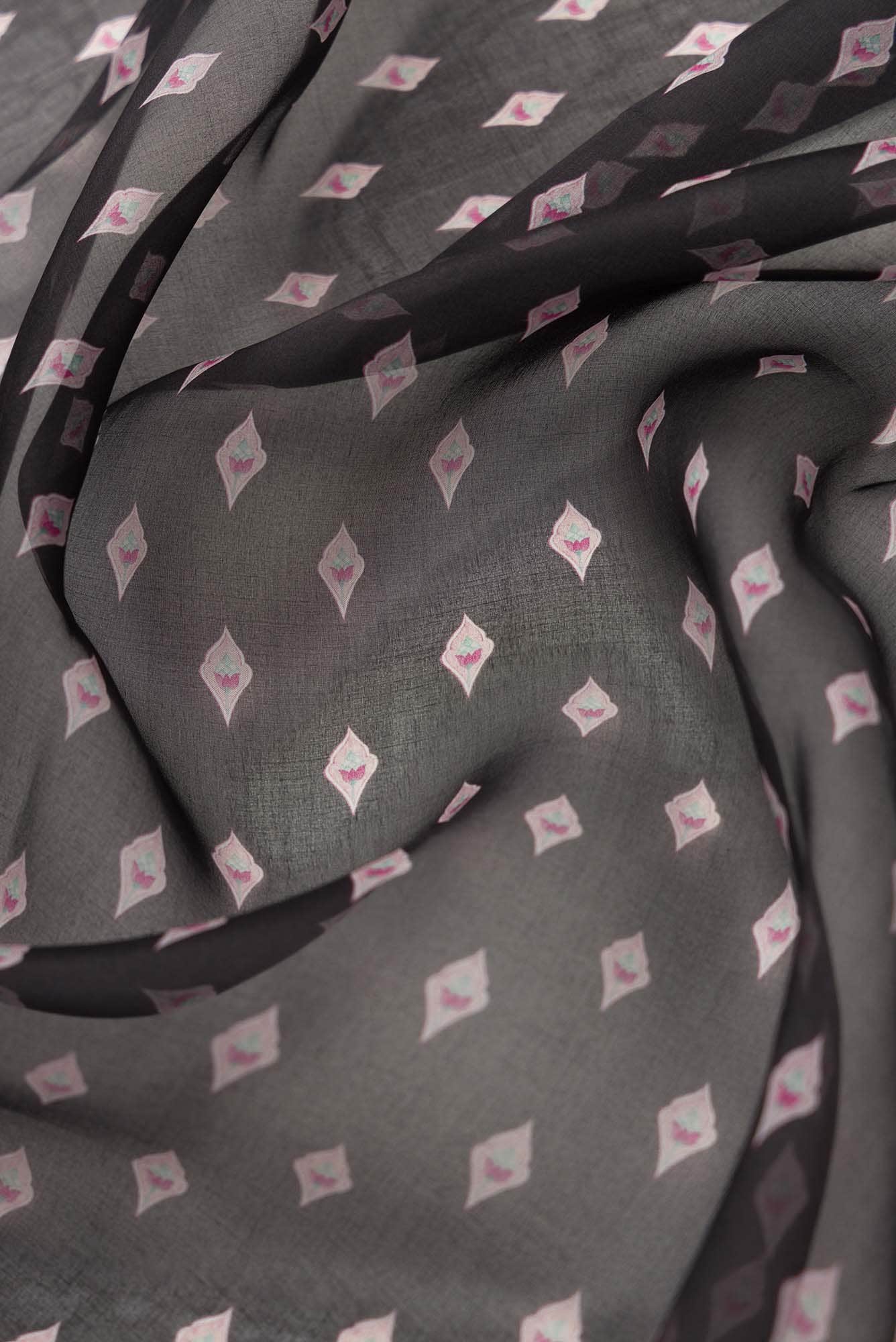 Butidar Black floral design saree from Chintz Collection, Designed by Nalli