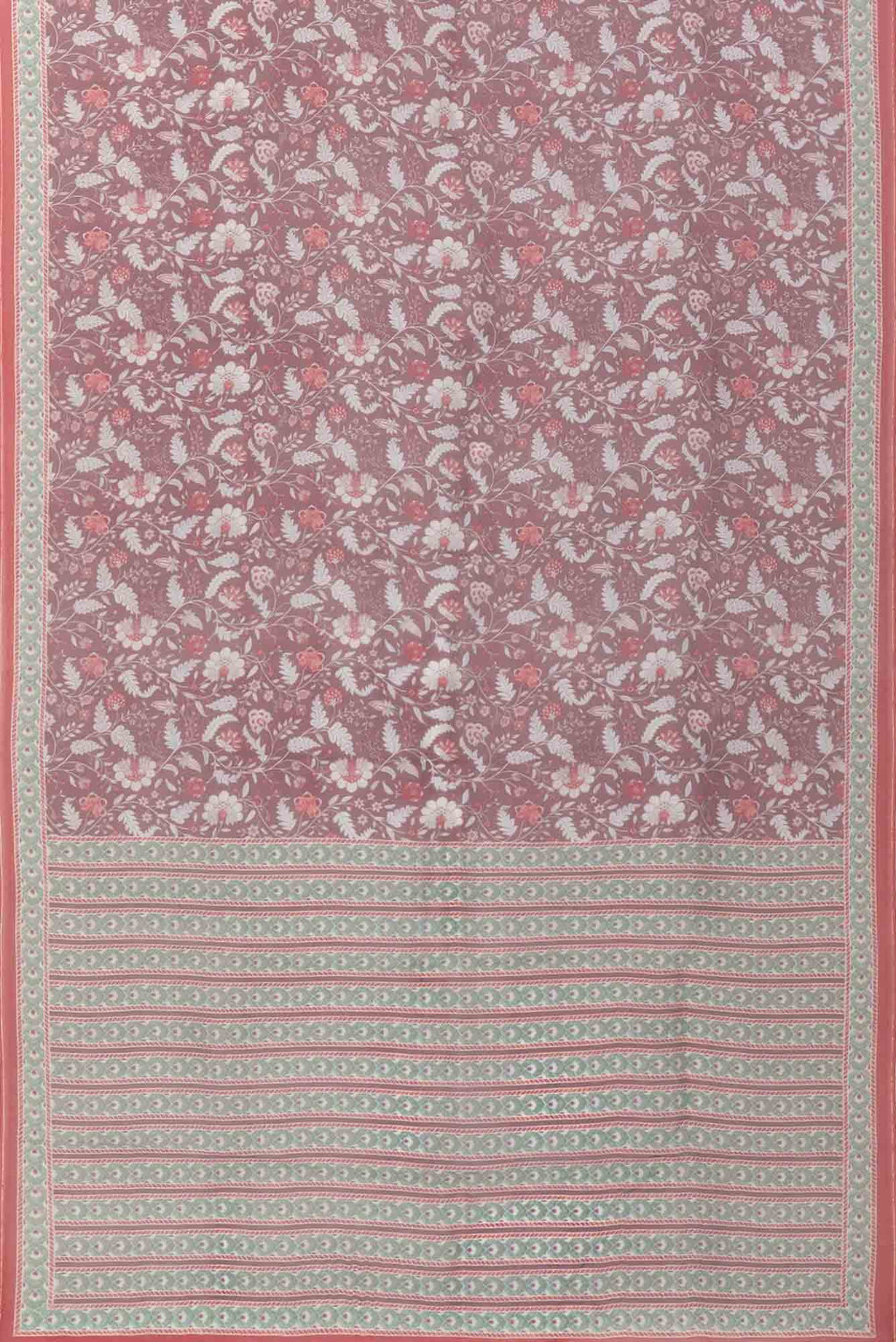 Guldasta Brown floral design saree from Chintz Collection, Designed by Nalli