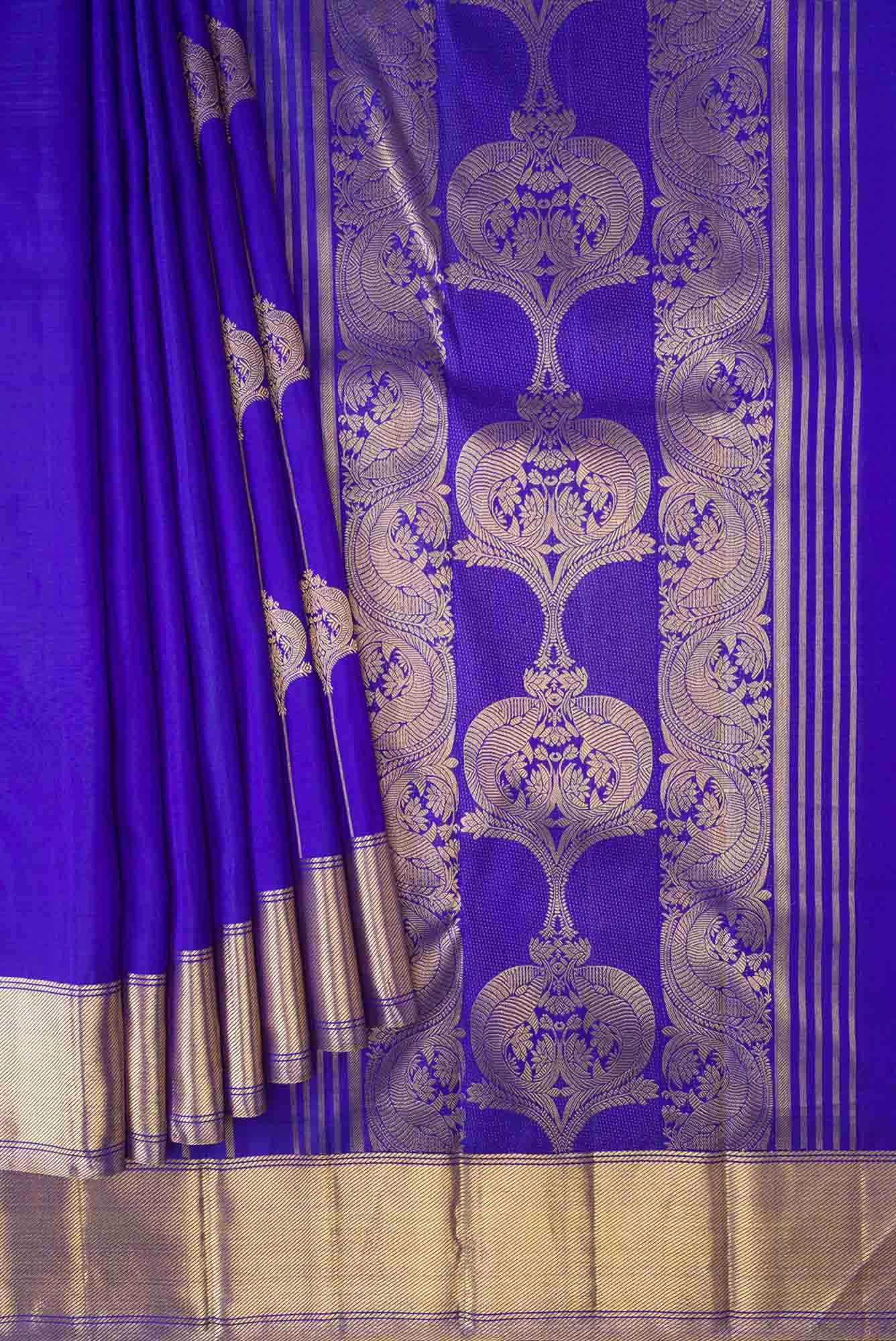 Bhagirathi-Blue Kanchipuram Silk Saree