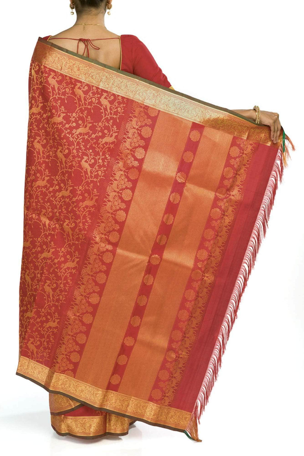 Aaditi-Red Kanchipuram Silk Saree