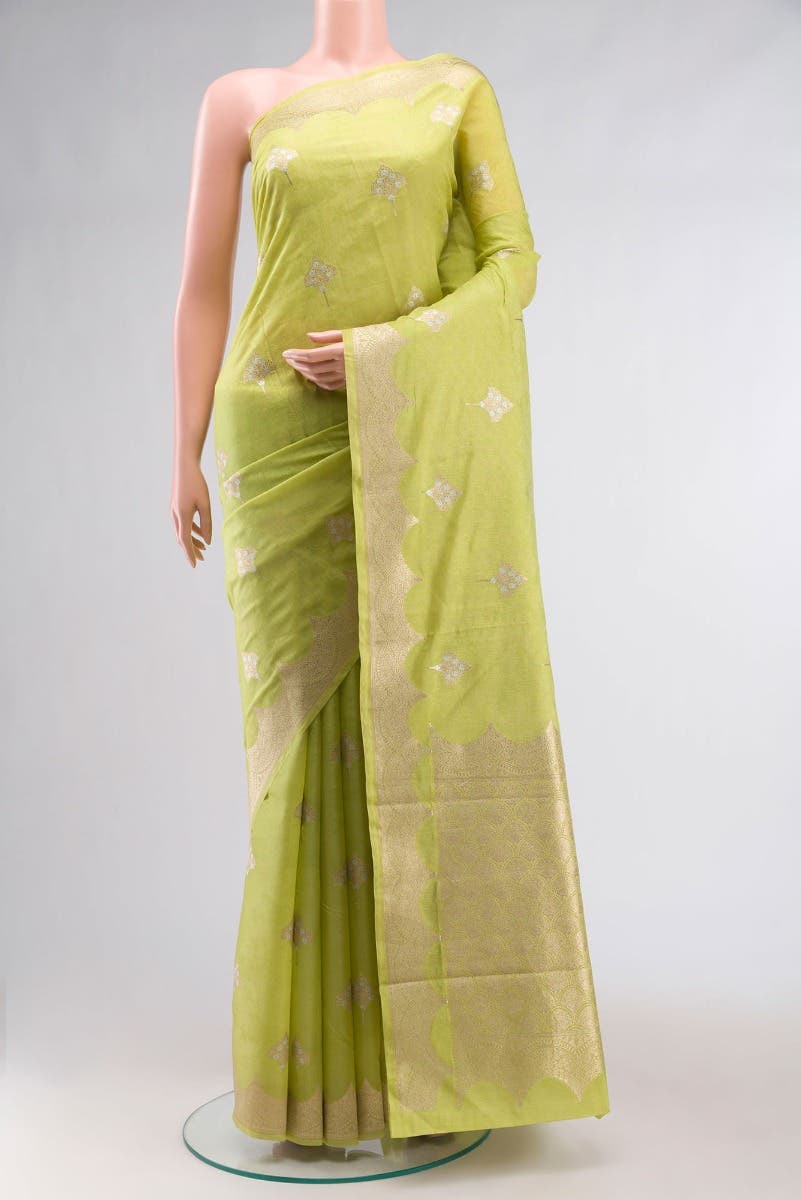 Green Blended Banarasi Saree