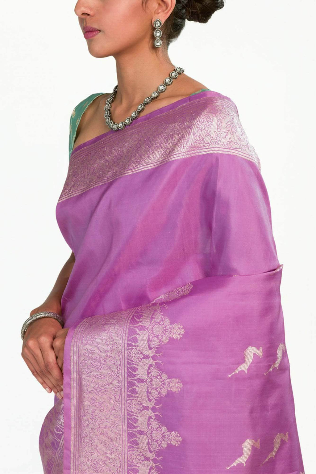 Mrignayani-Lavender Kanchipuram Silk Saree