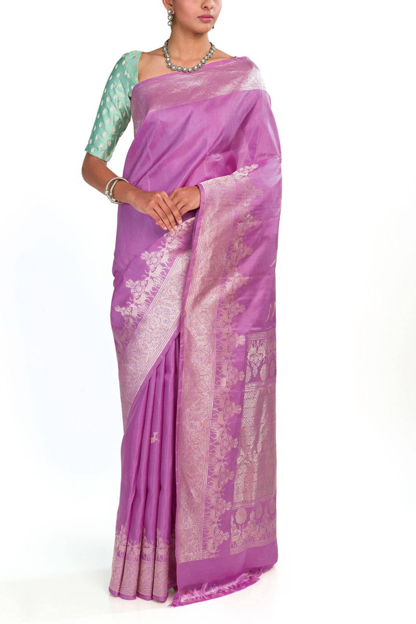 Mrignayani-Lavender Kanchipuram Silk Saree