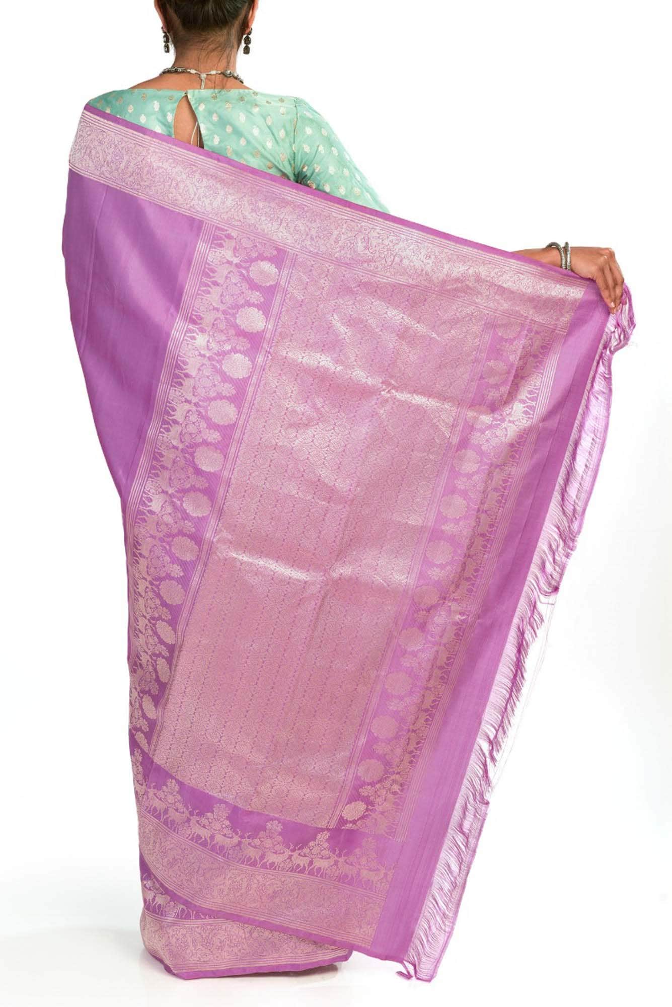 Mrignayani-Lavender Kanchipuram Silk Saree