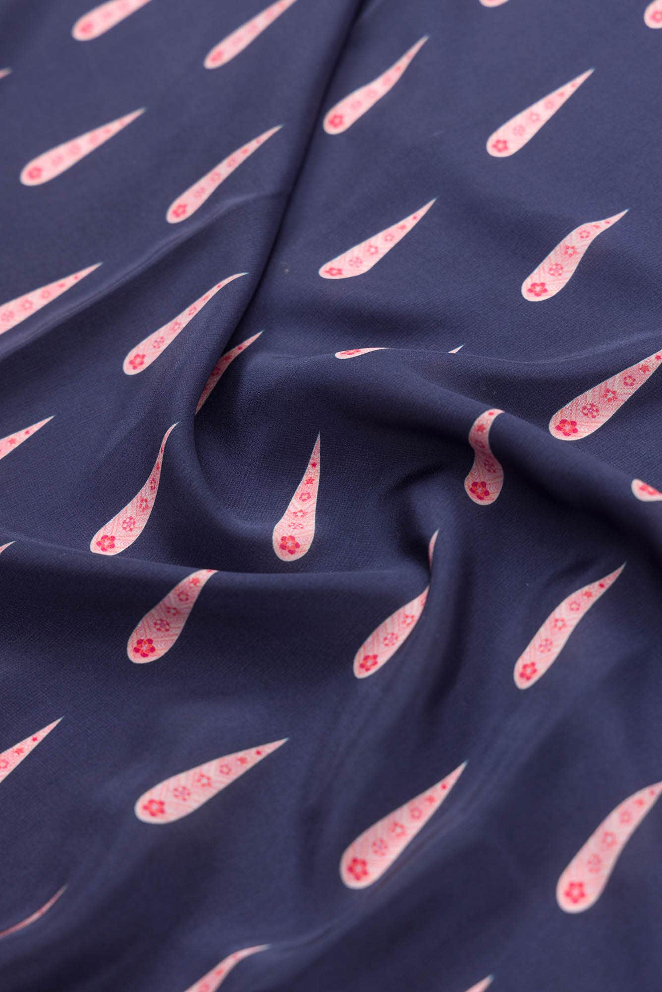 Rimjhim Navy Blue floral design saree from Chintz Collection, Designed by Nalli