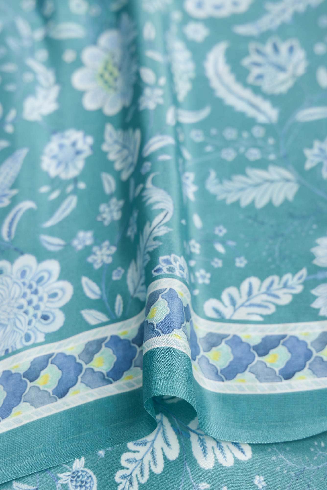 Chandni Blue floral design saree from Chintz Collection, Designed by Nalli