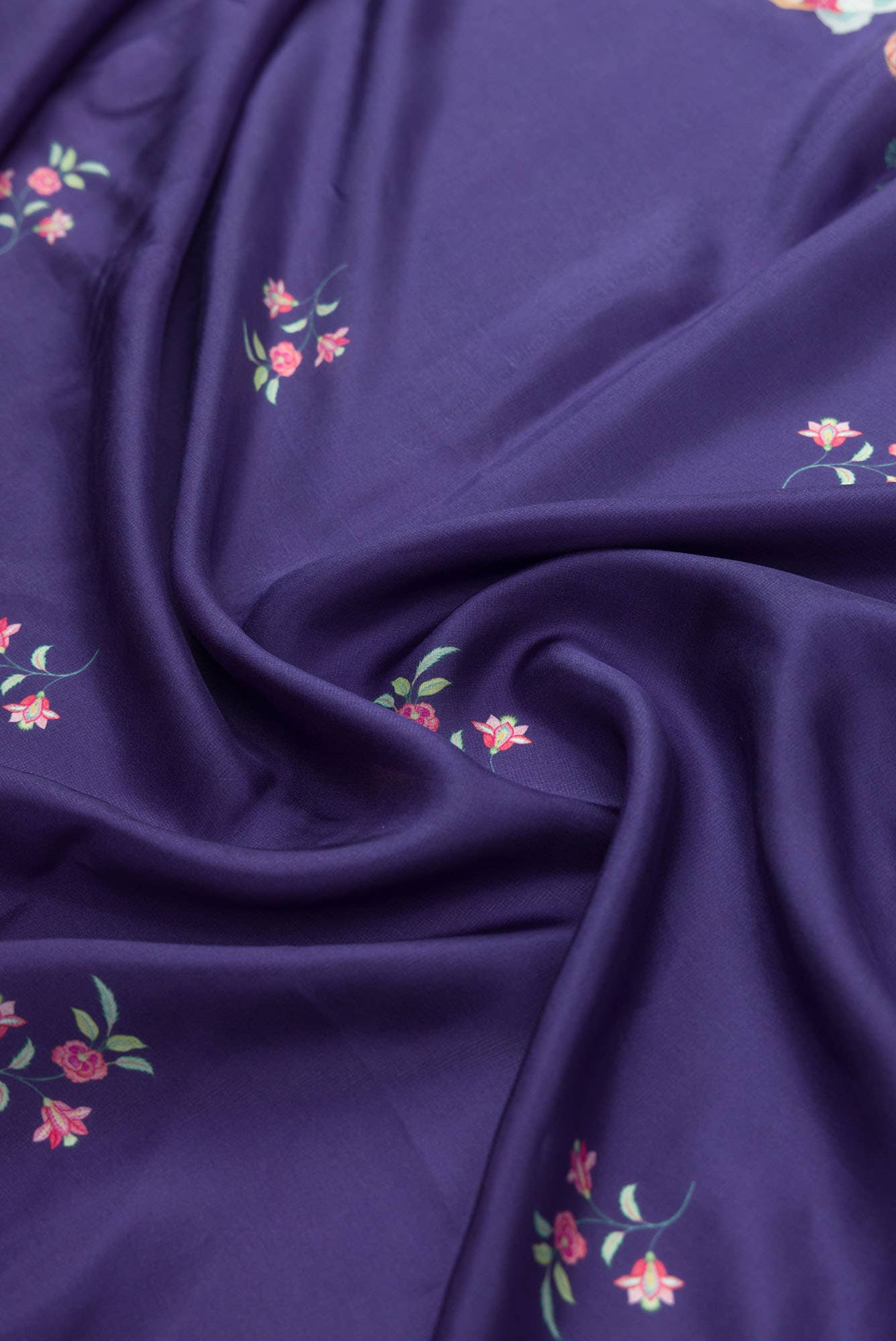 Nupur violet floral design saree from Chintz Collection, Designed by Nalli